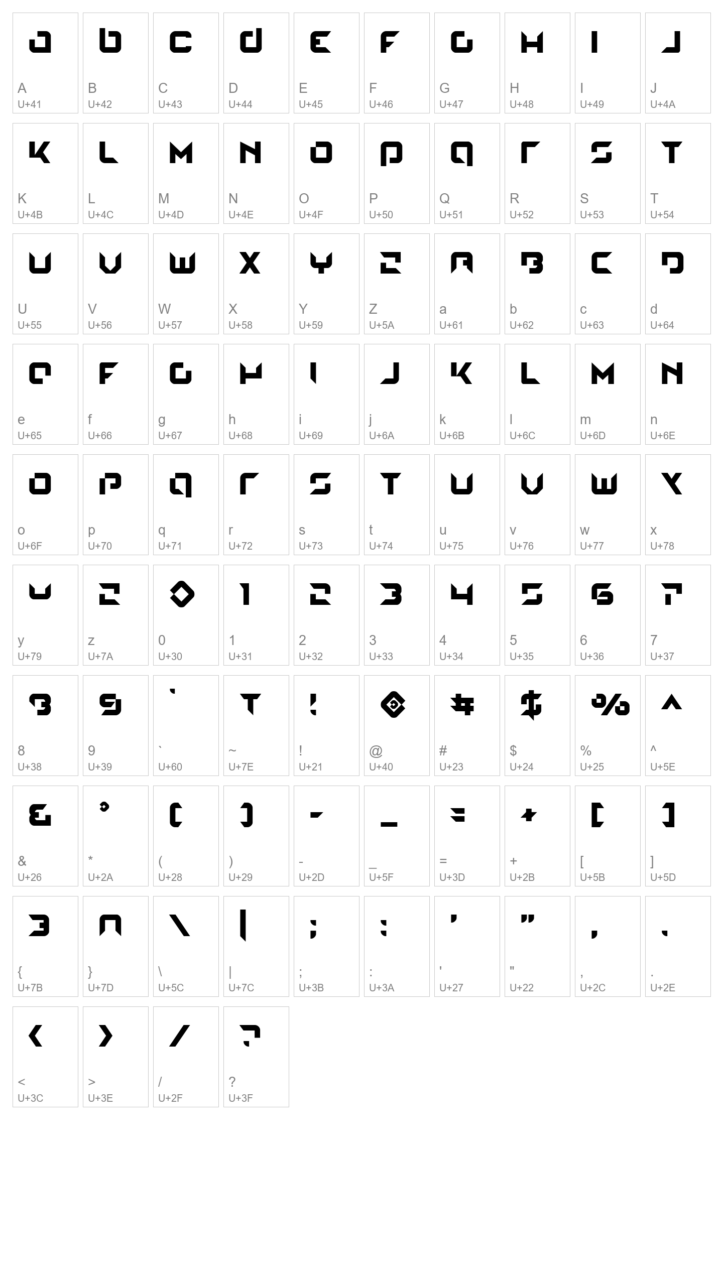 Character Map Image