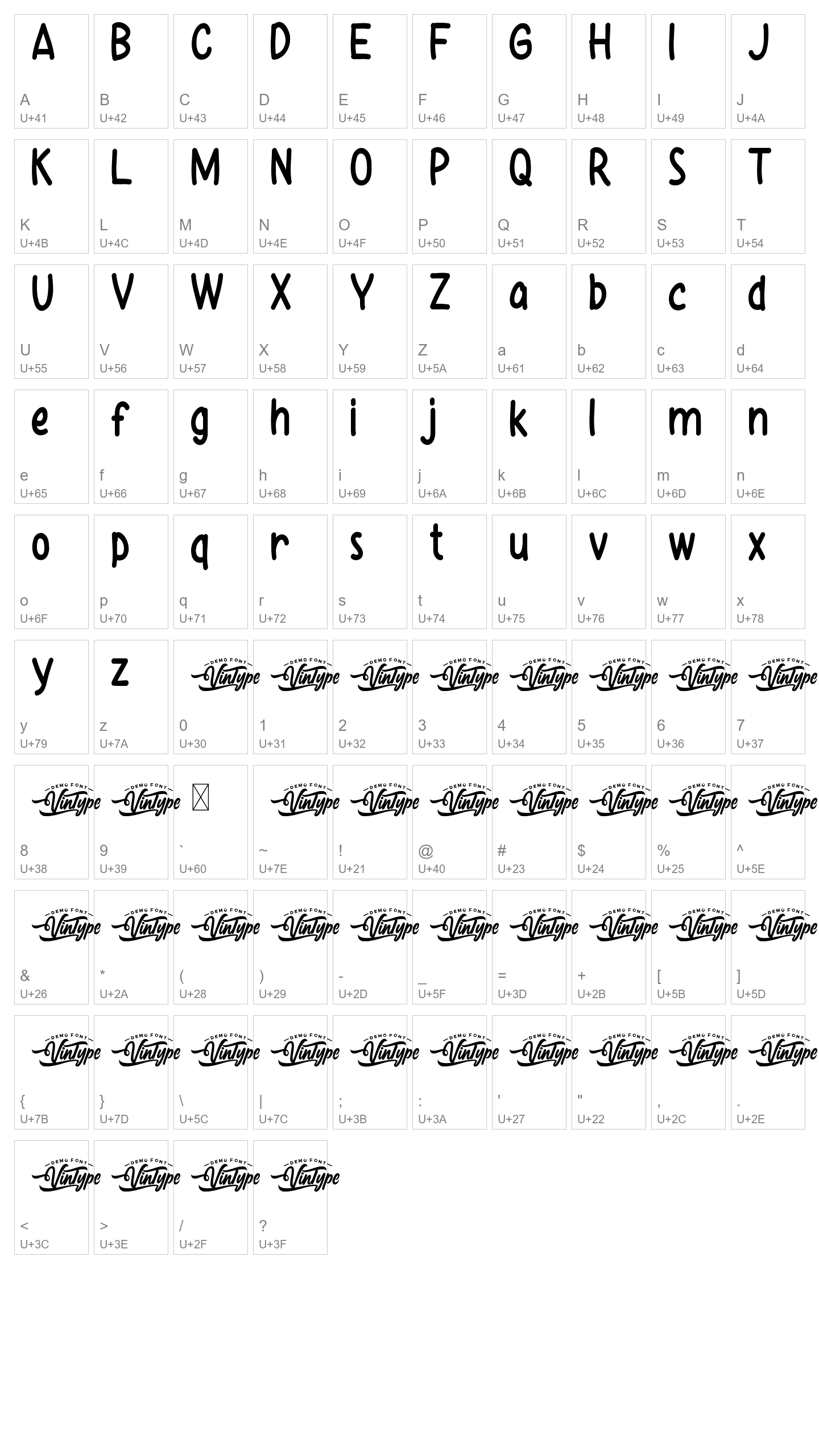 Character Map Image