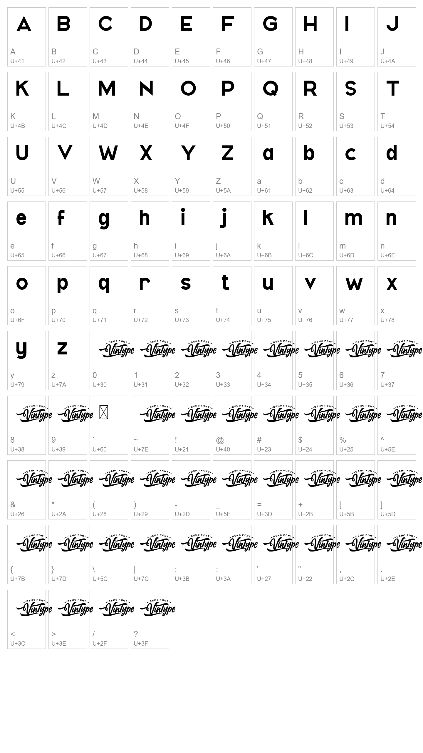 Character Map Image