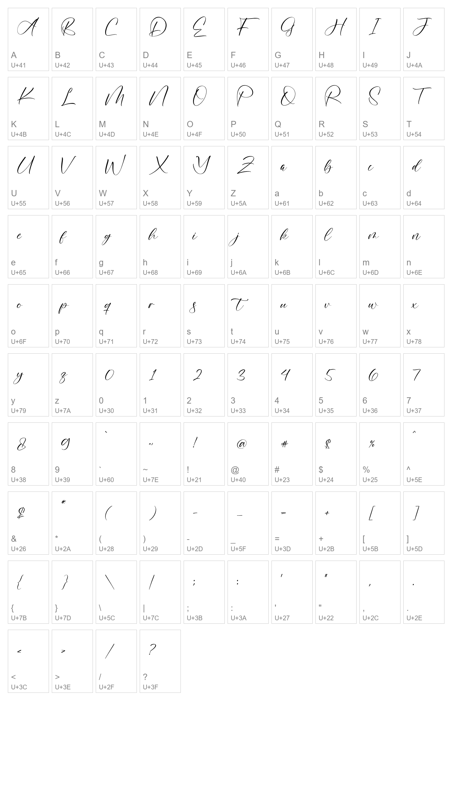 Character Map Image