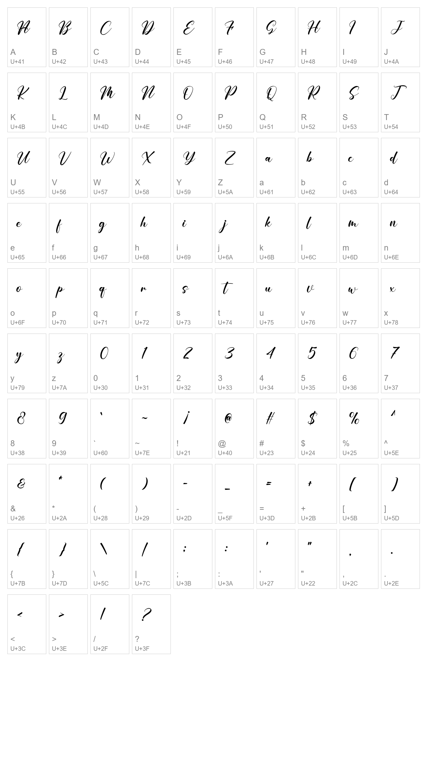 Character Map Image