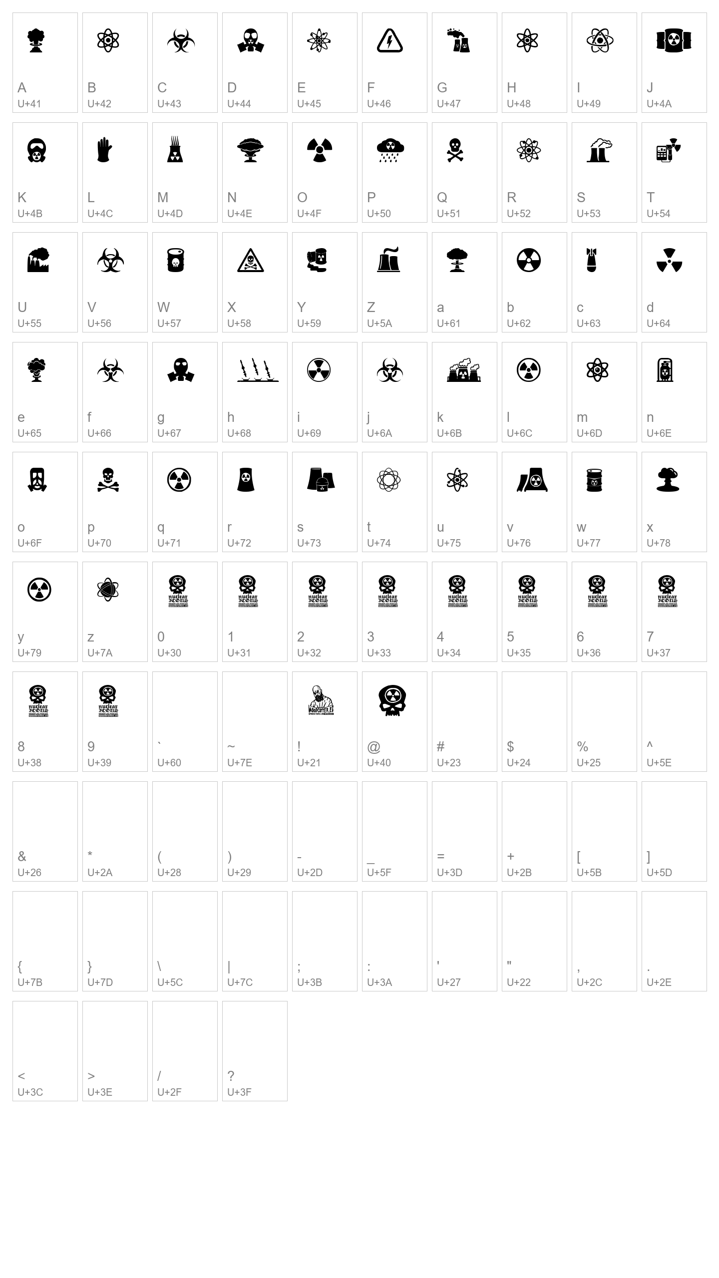 Character Map Image
