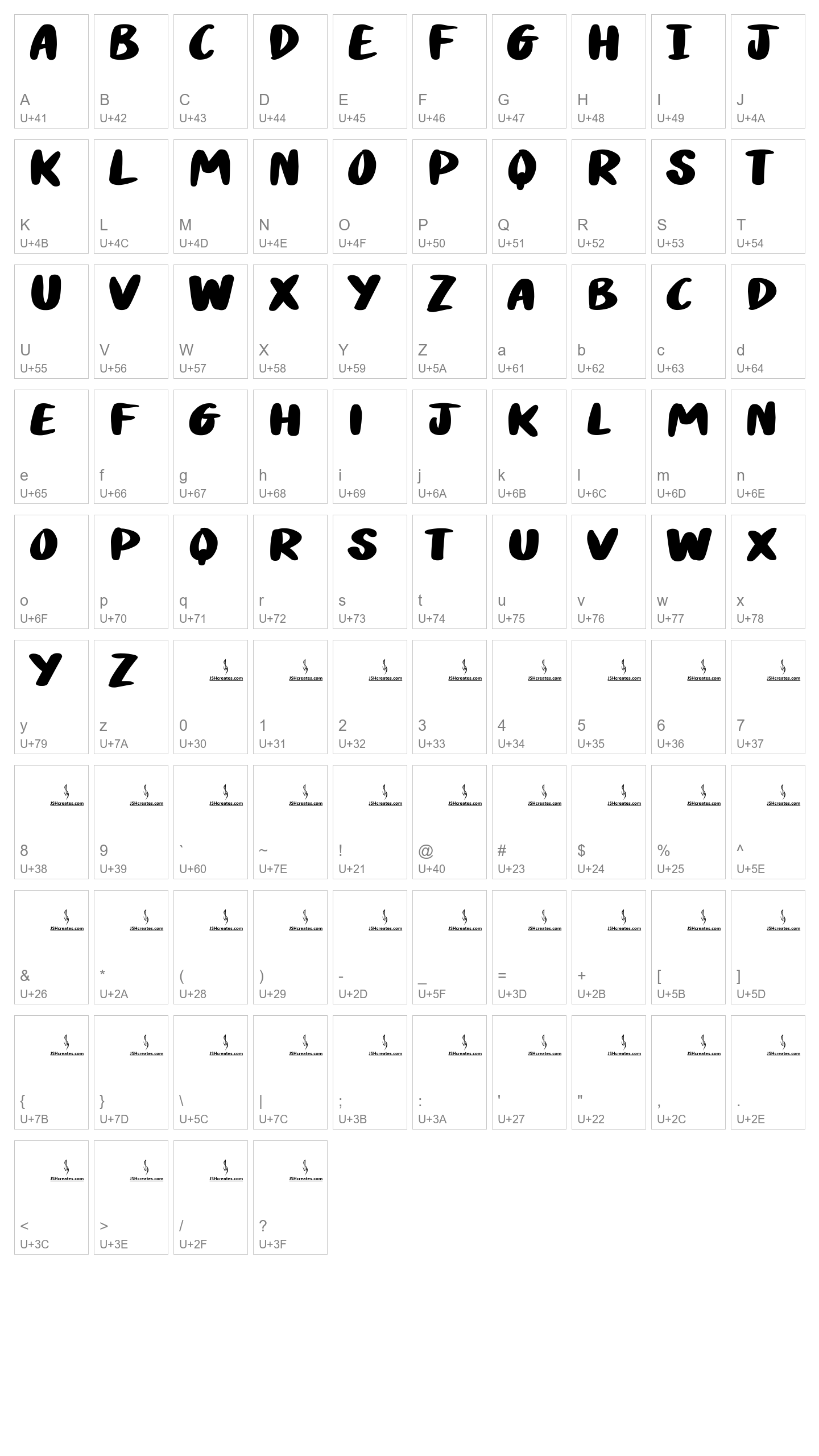 Character Map Image