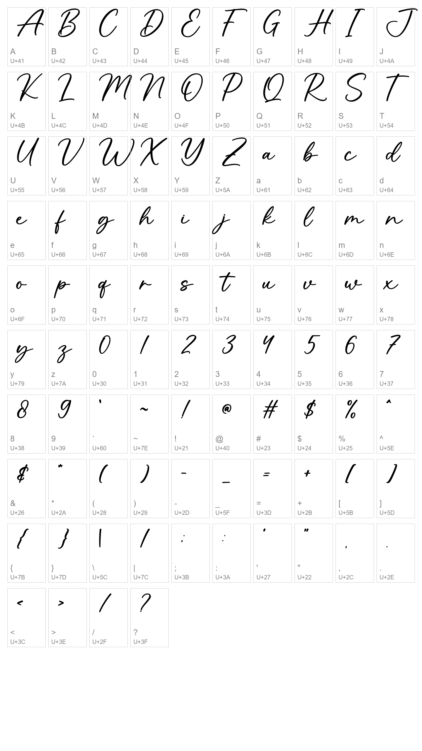 Character Map Image