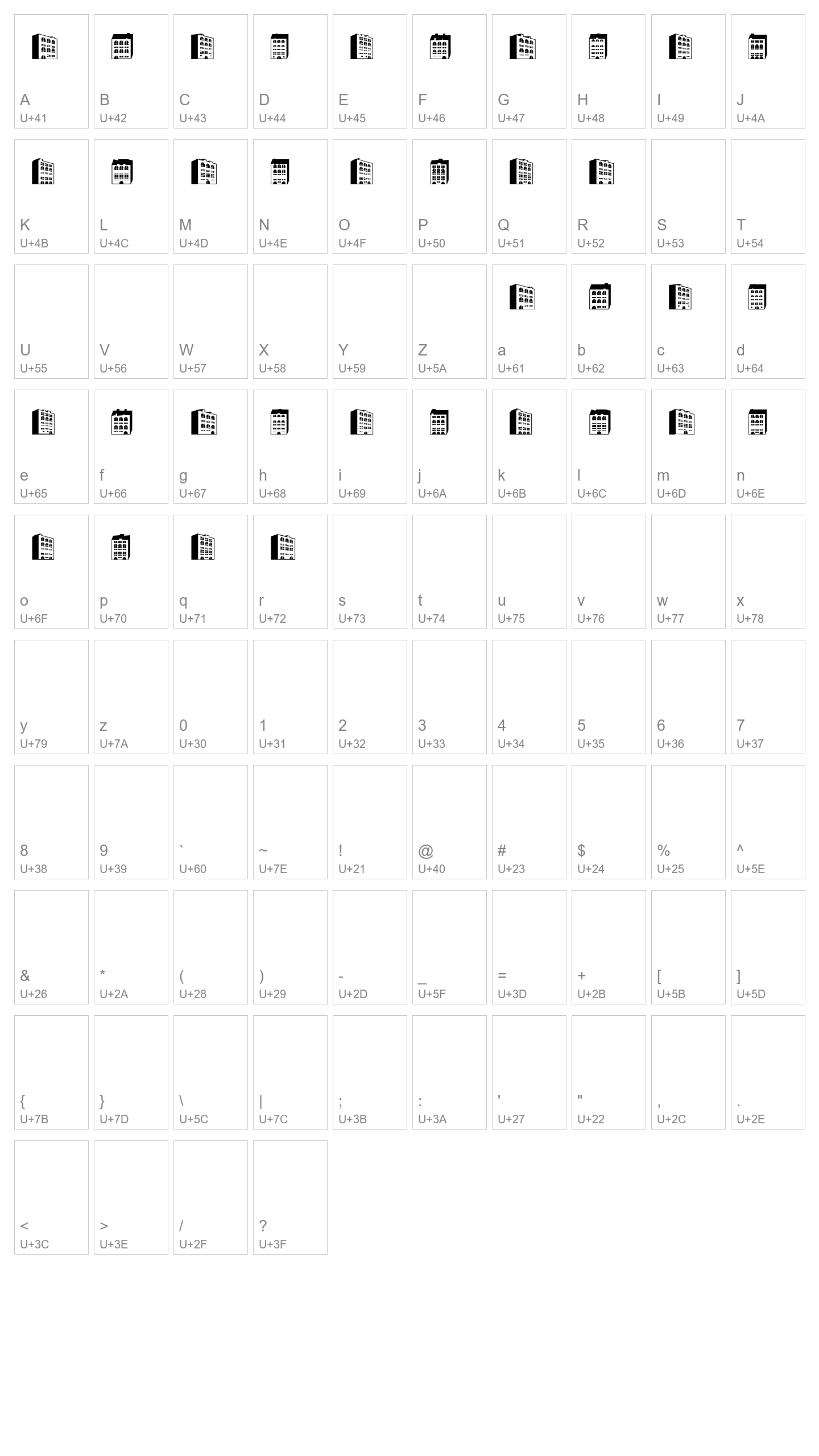 Character Map Image