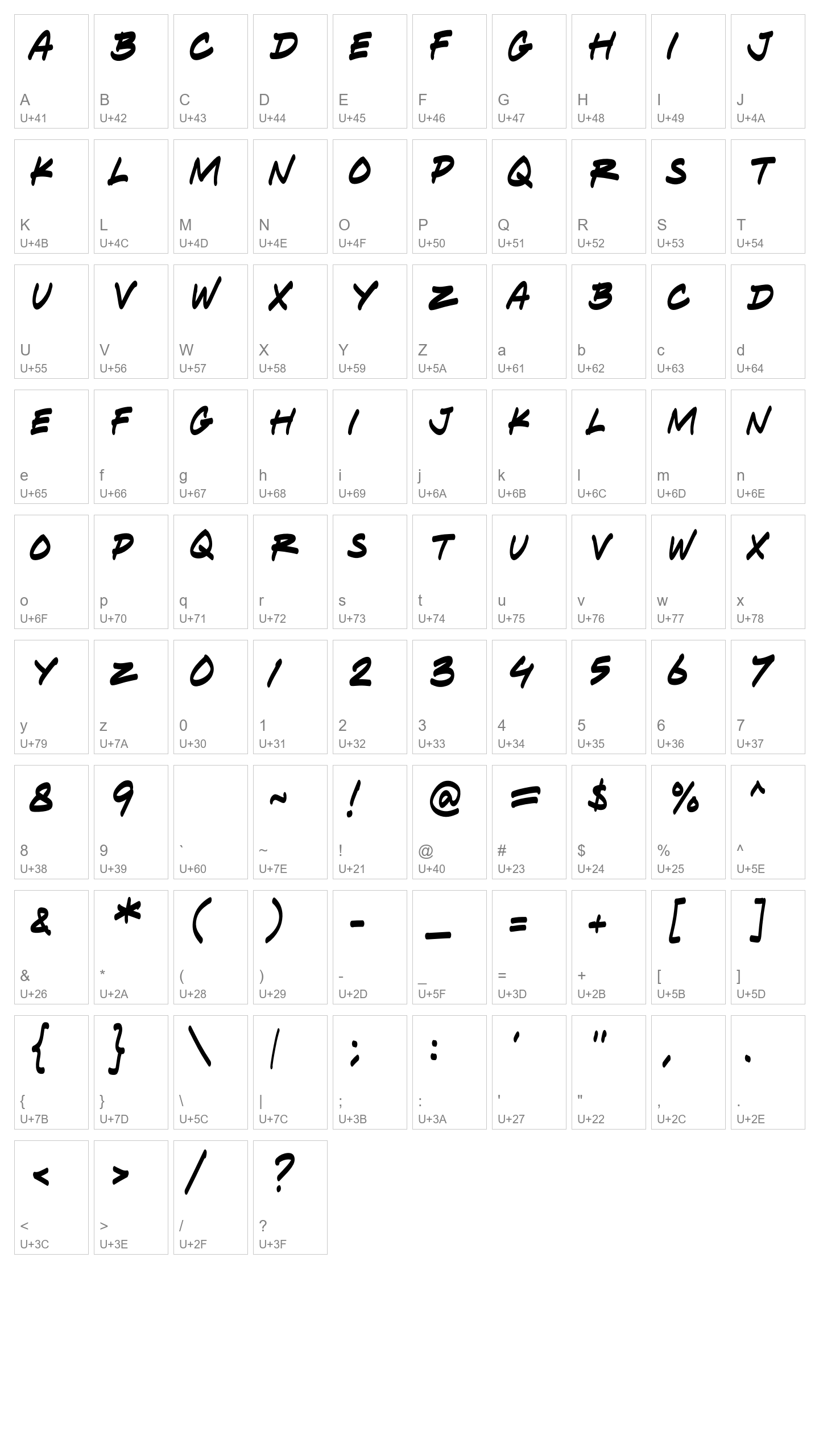 Character Map Image