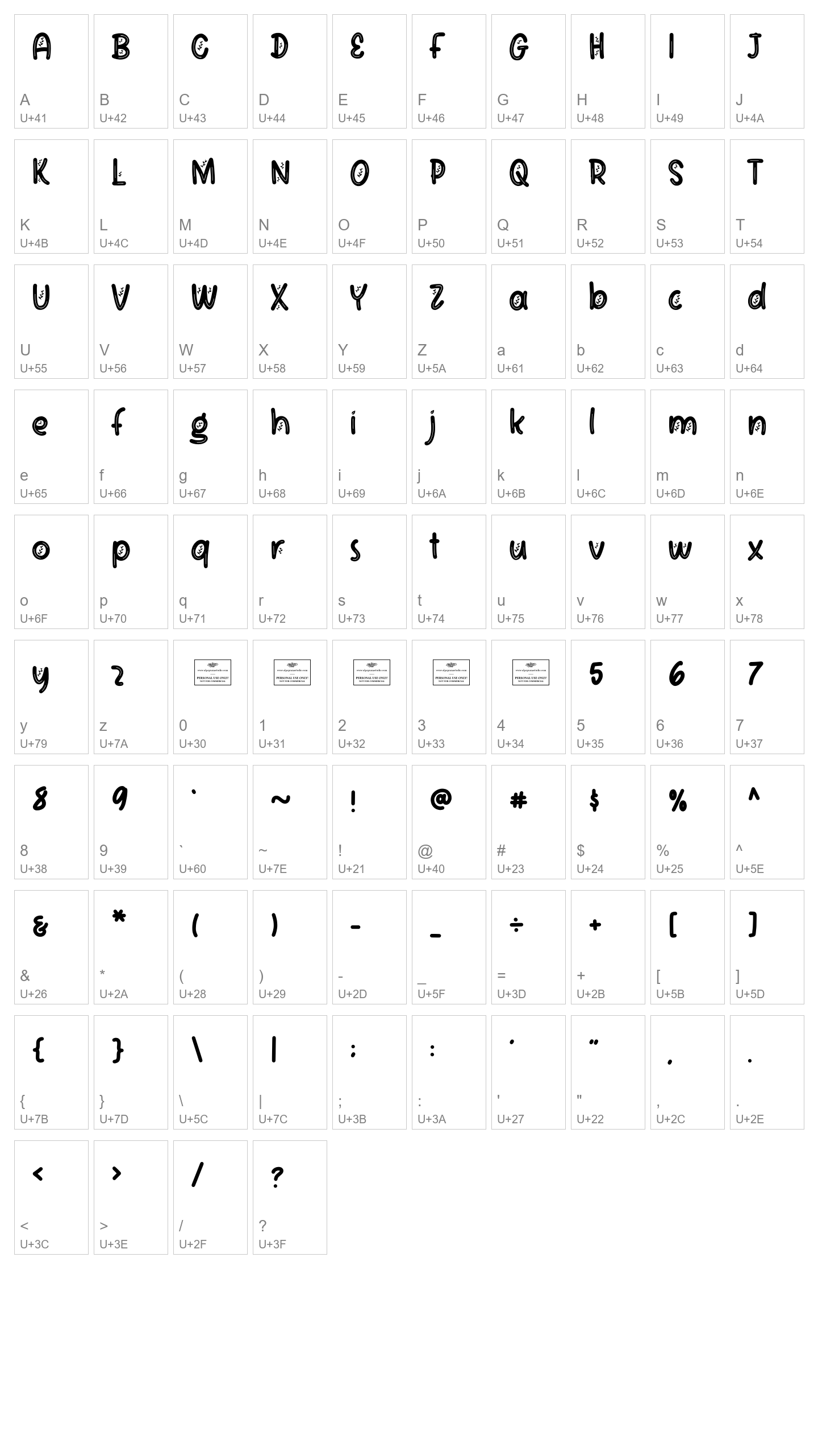 Character Map Image