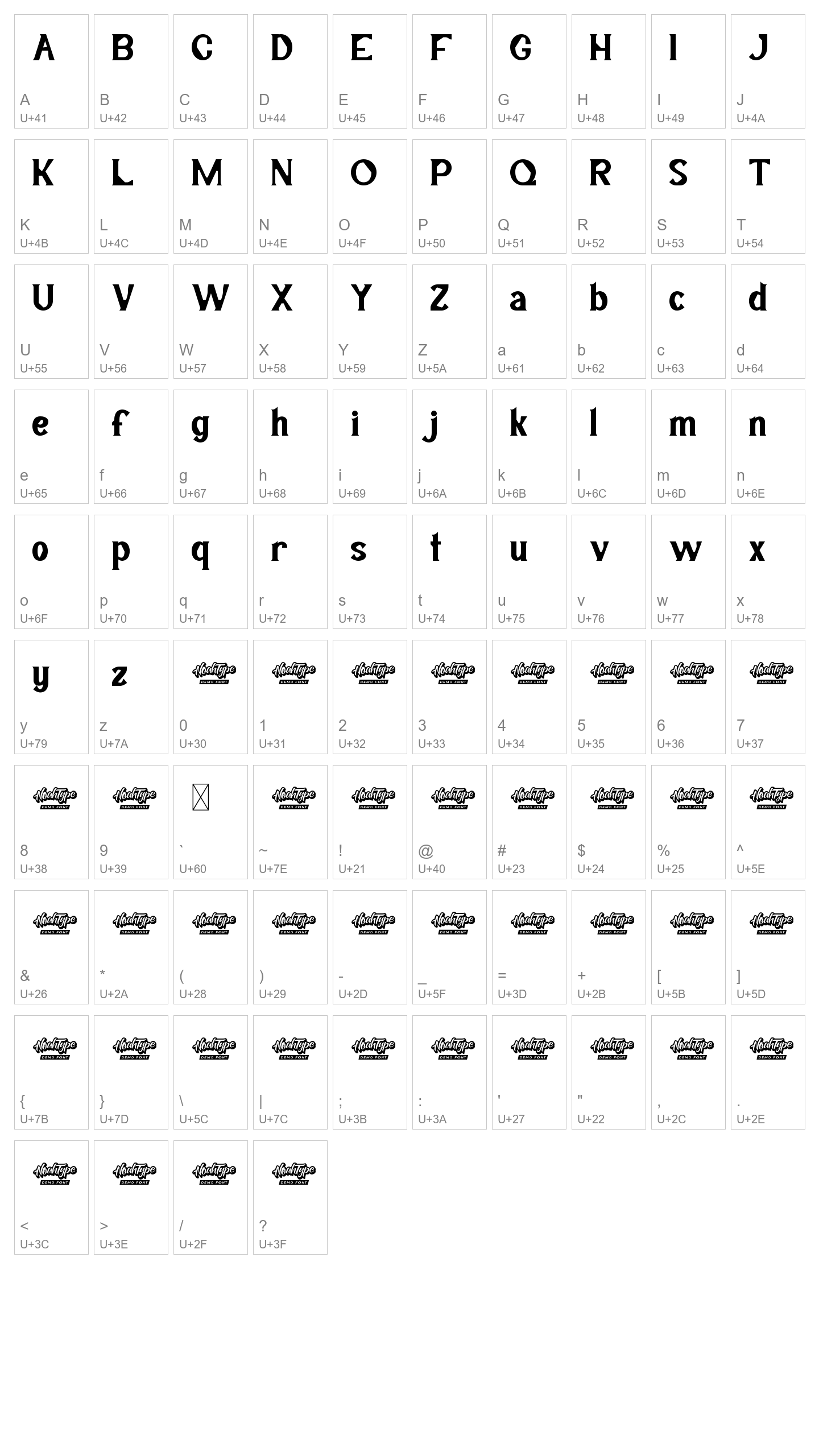 Character Map Image