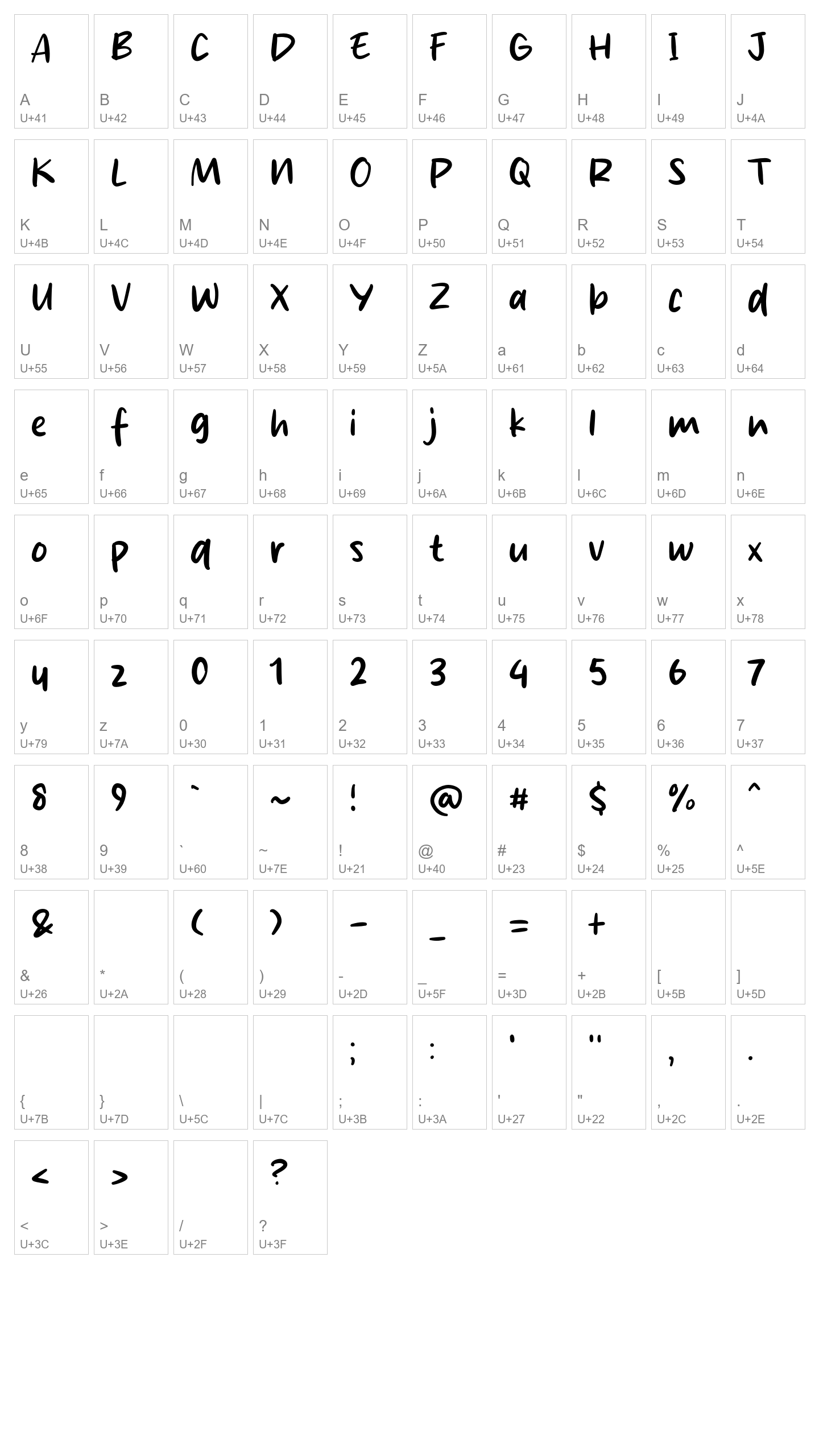 Character Map Image