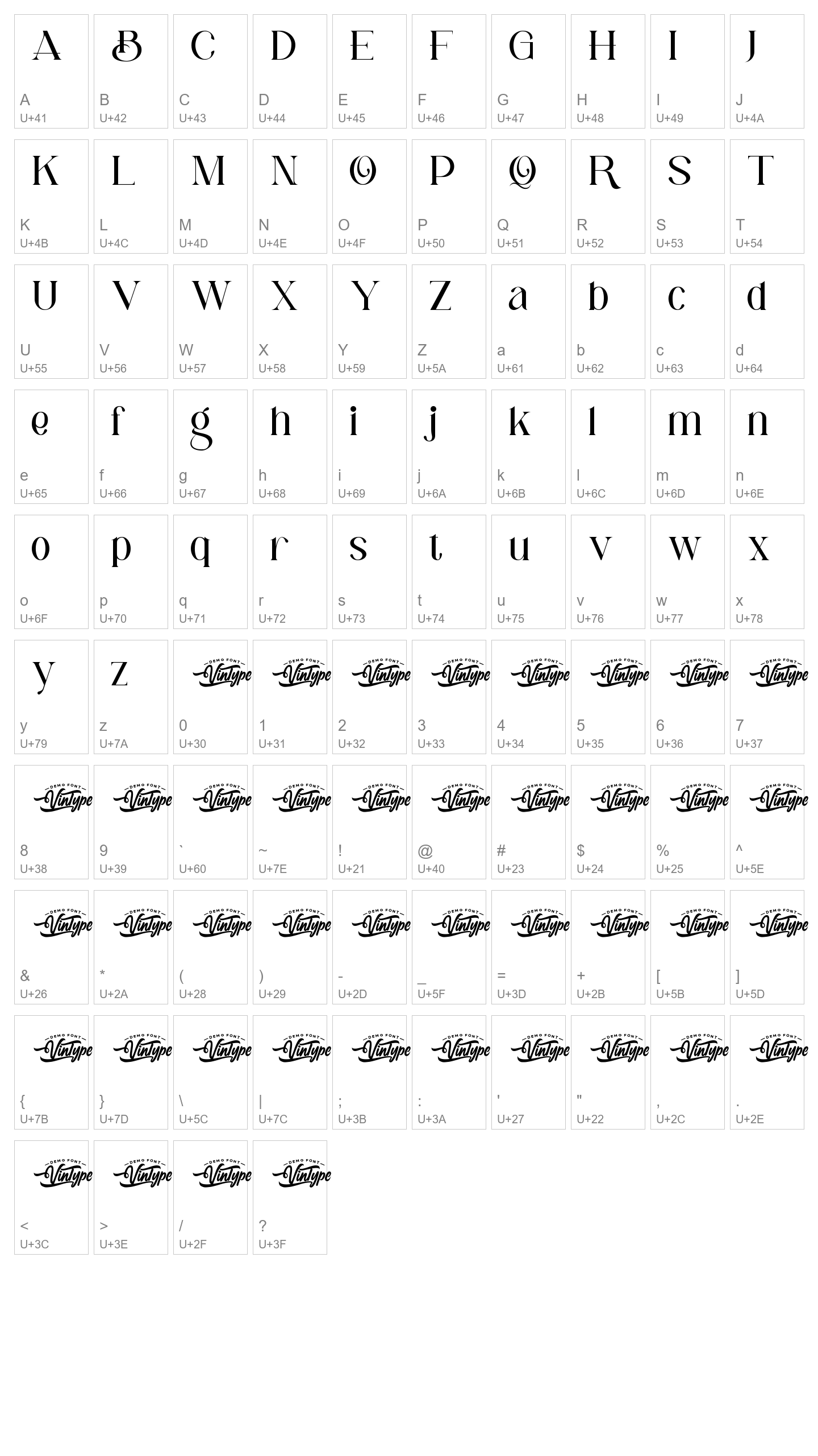 Character Map Image