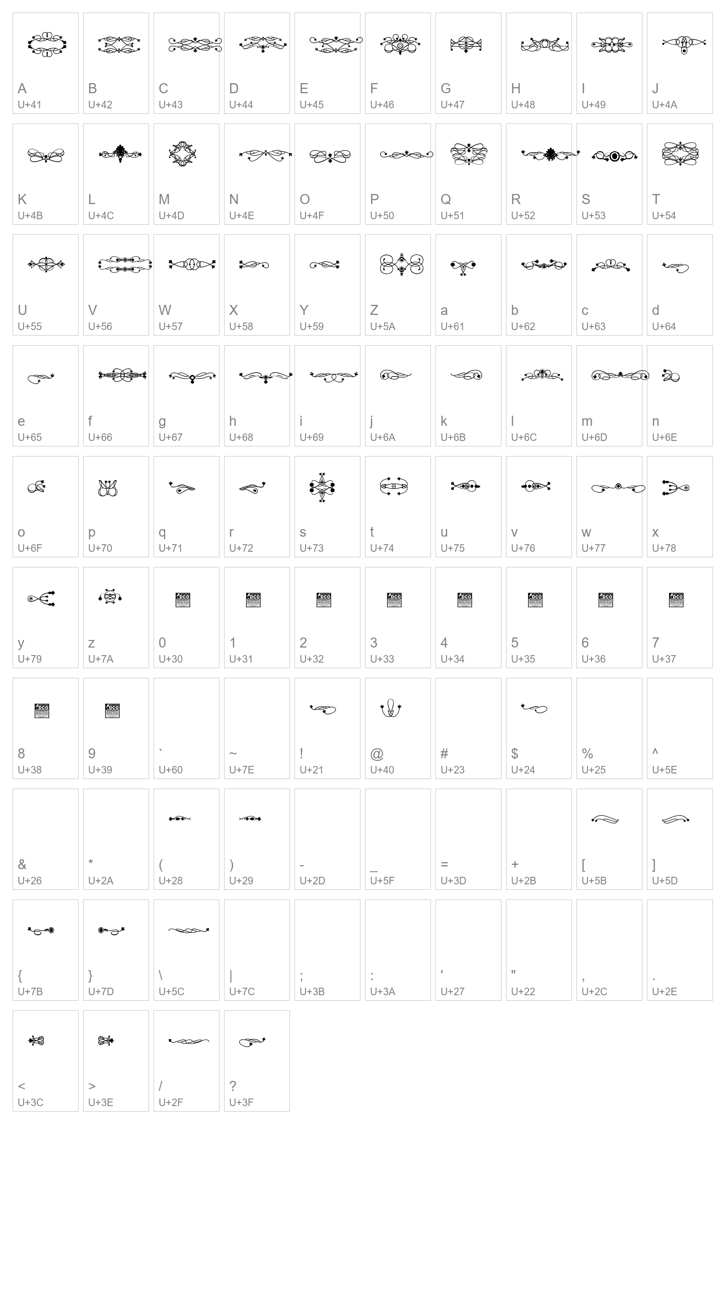 Character Map Image