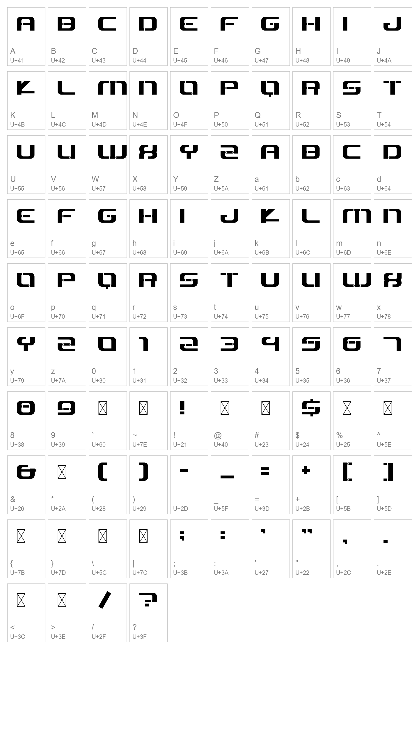 Character Map Image