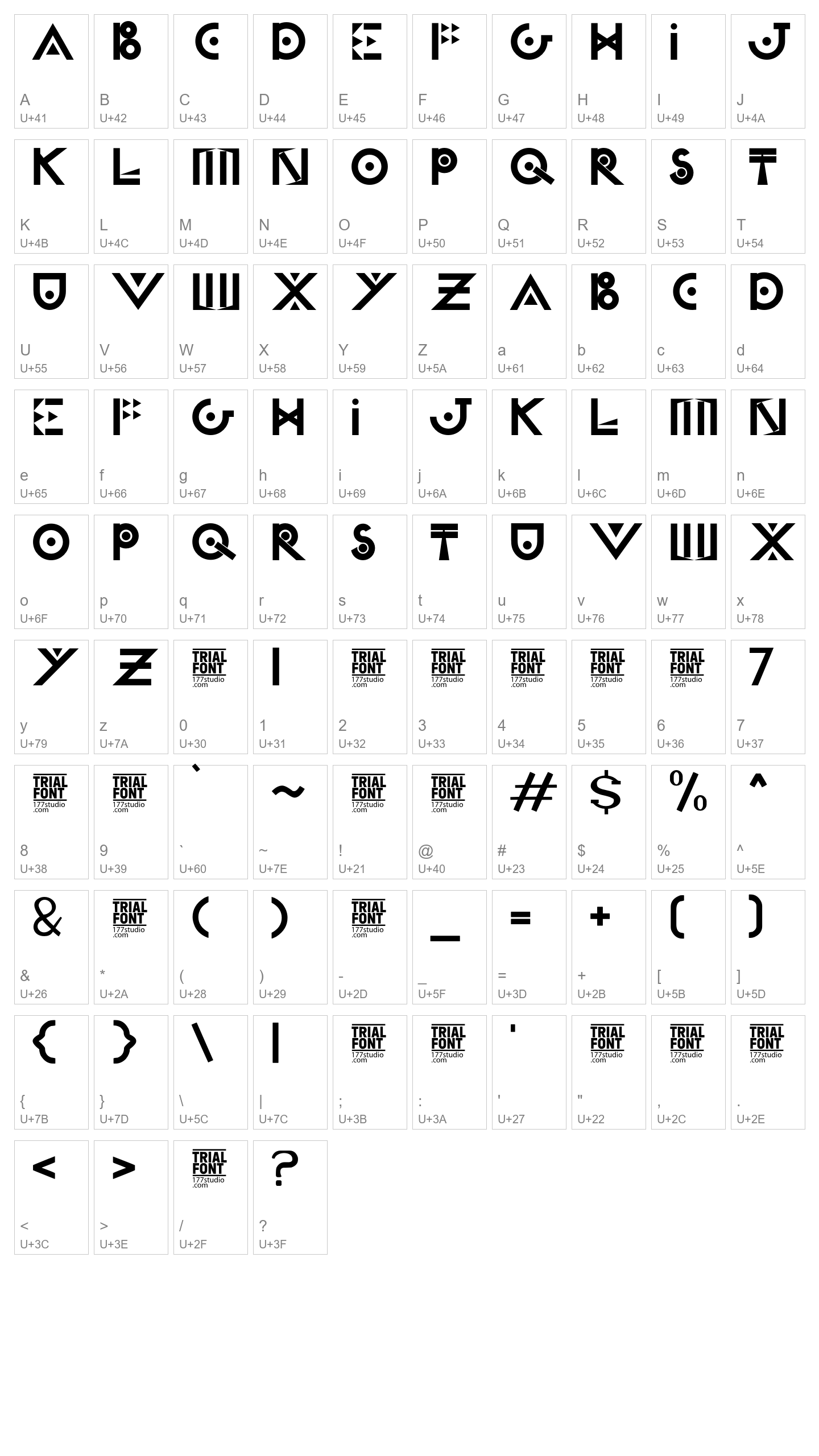 Character Map Image