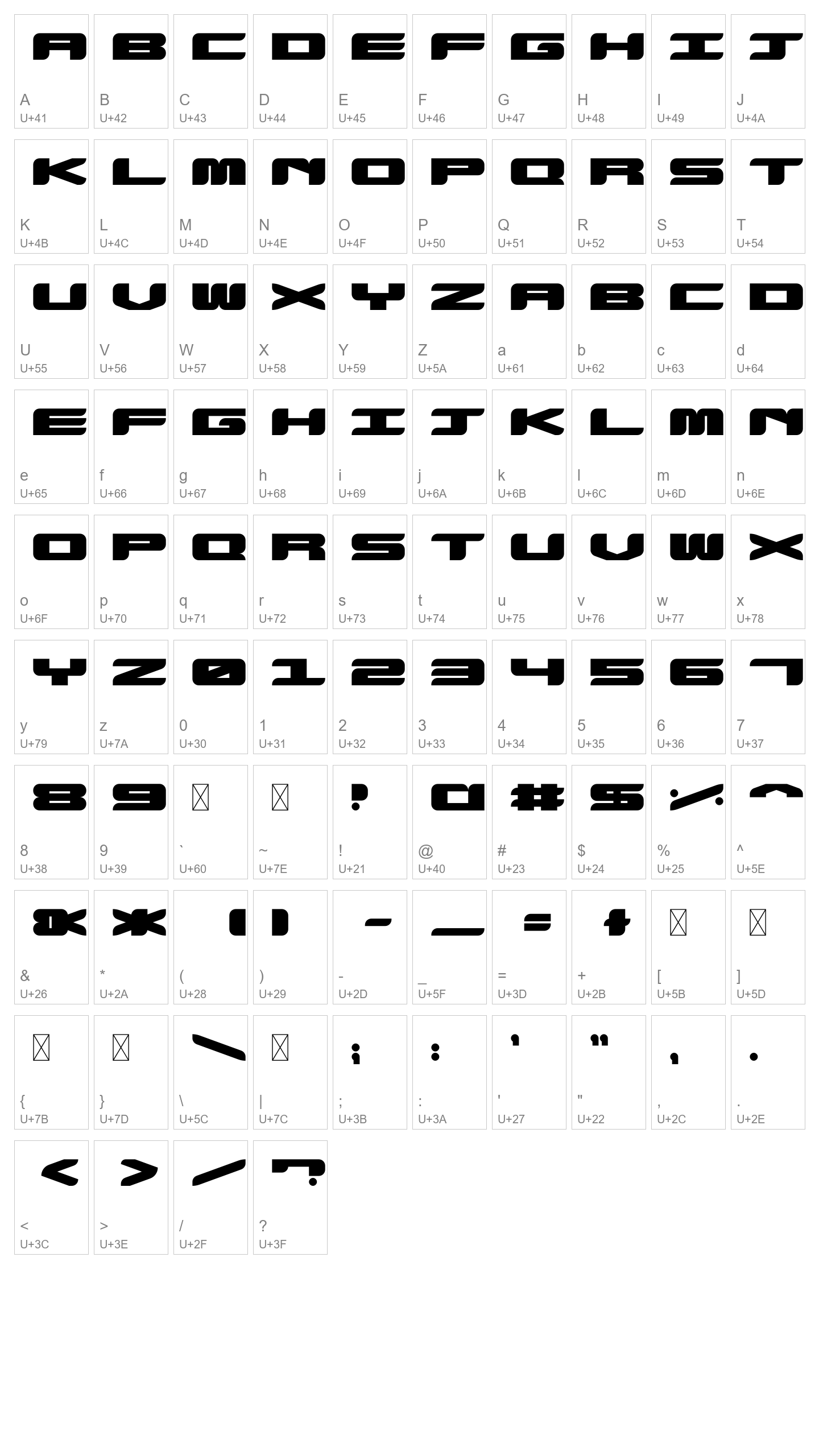 Character Map Image