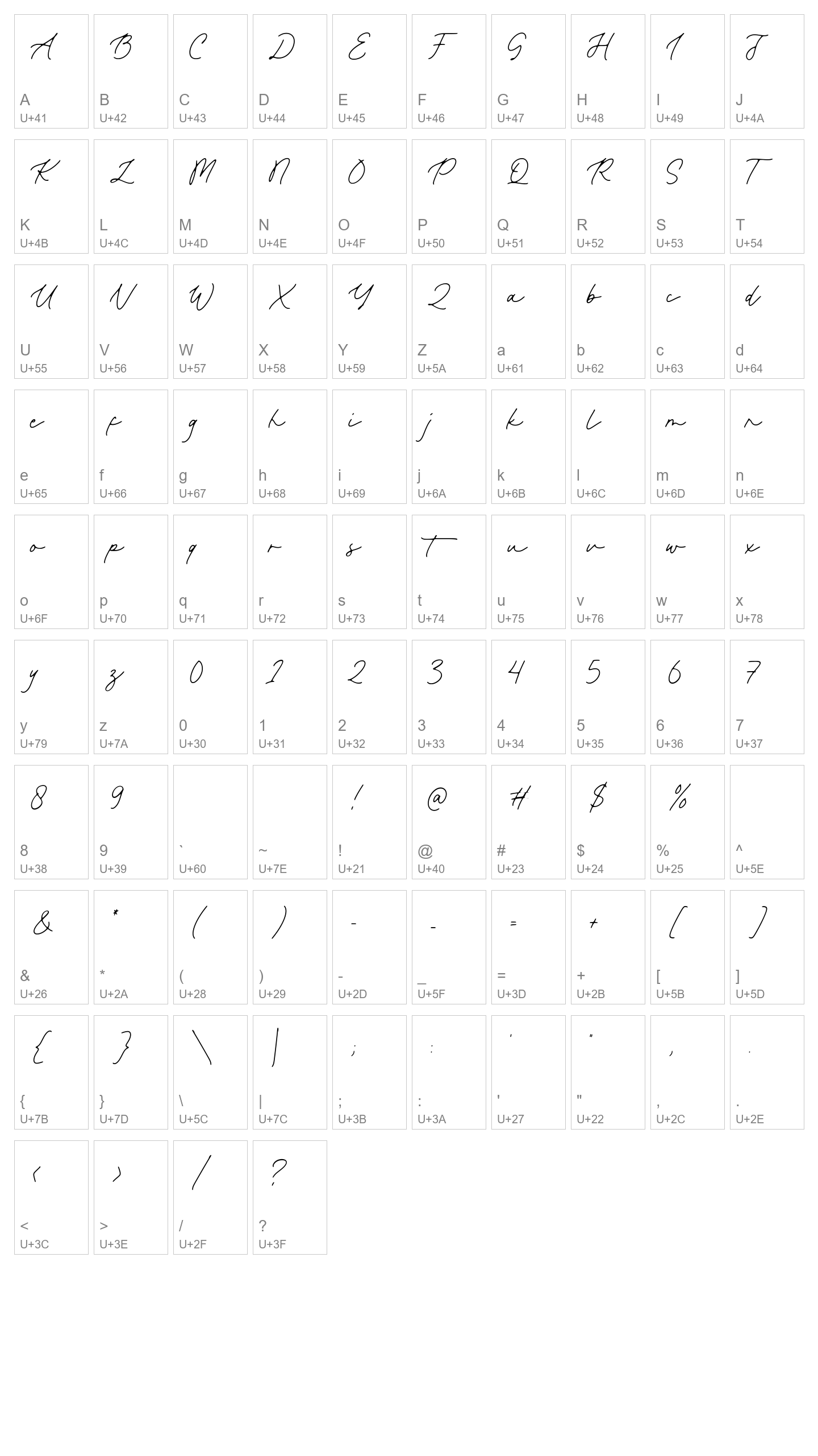Character Map Image
