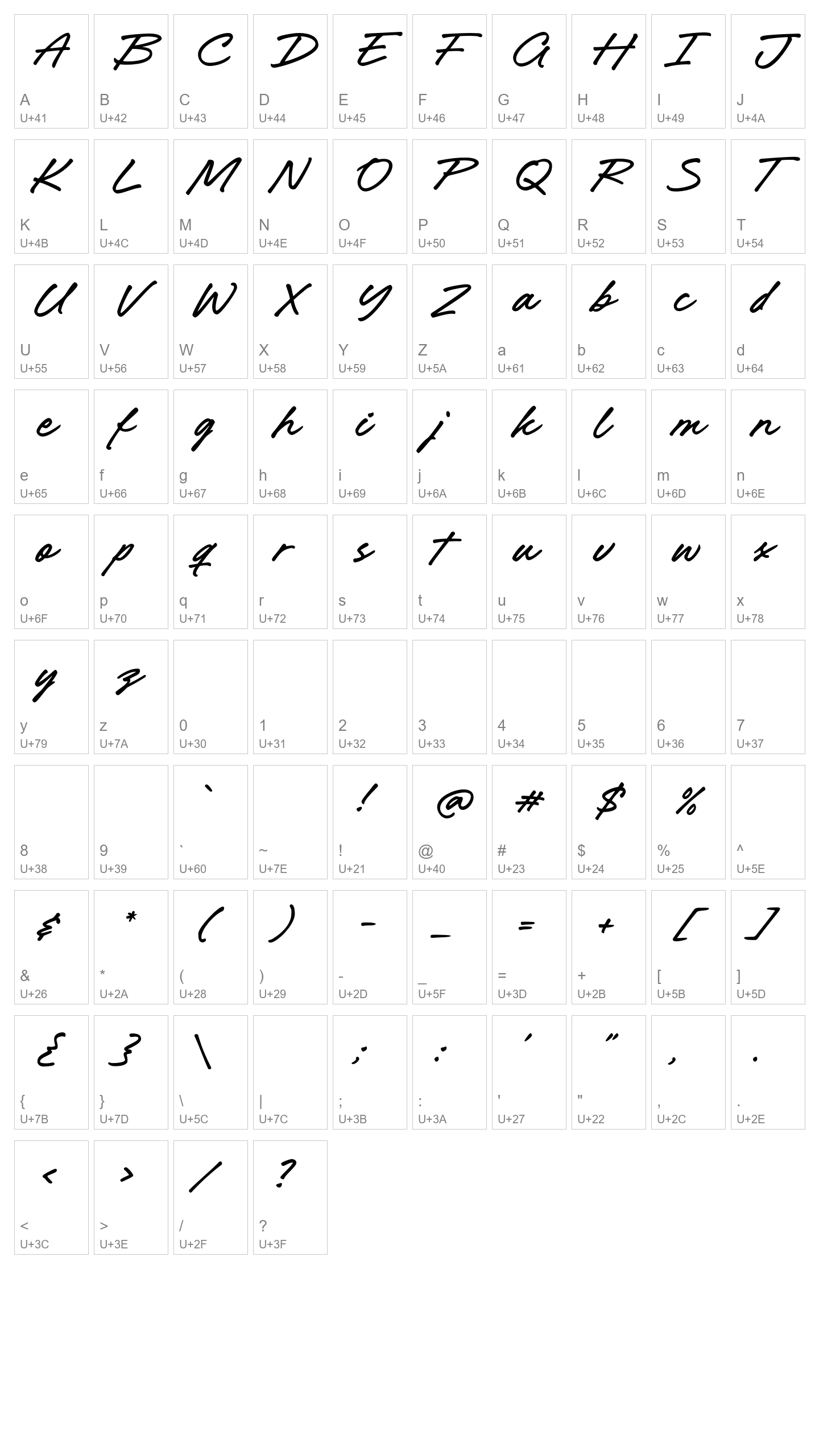 Character Map Image