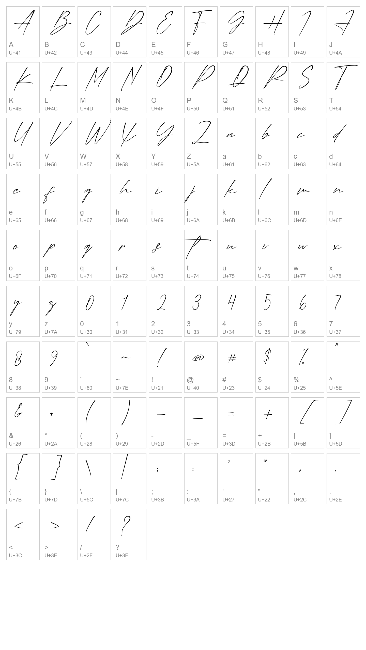 Character Map Image