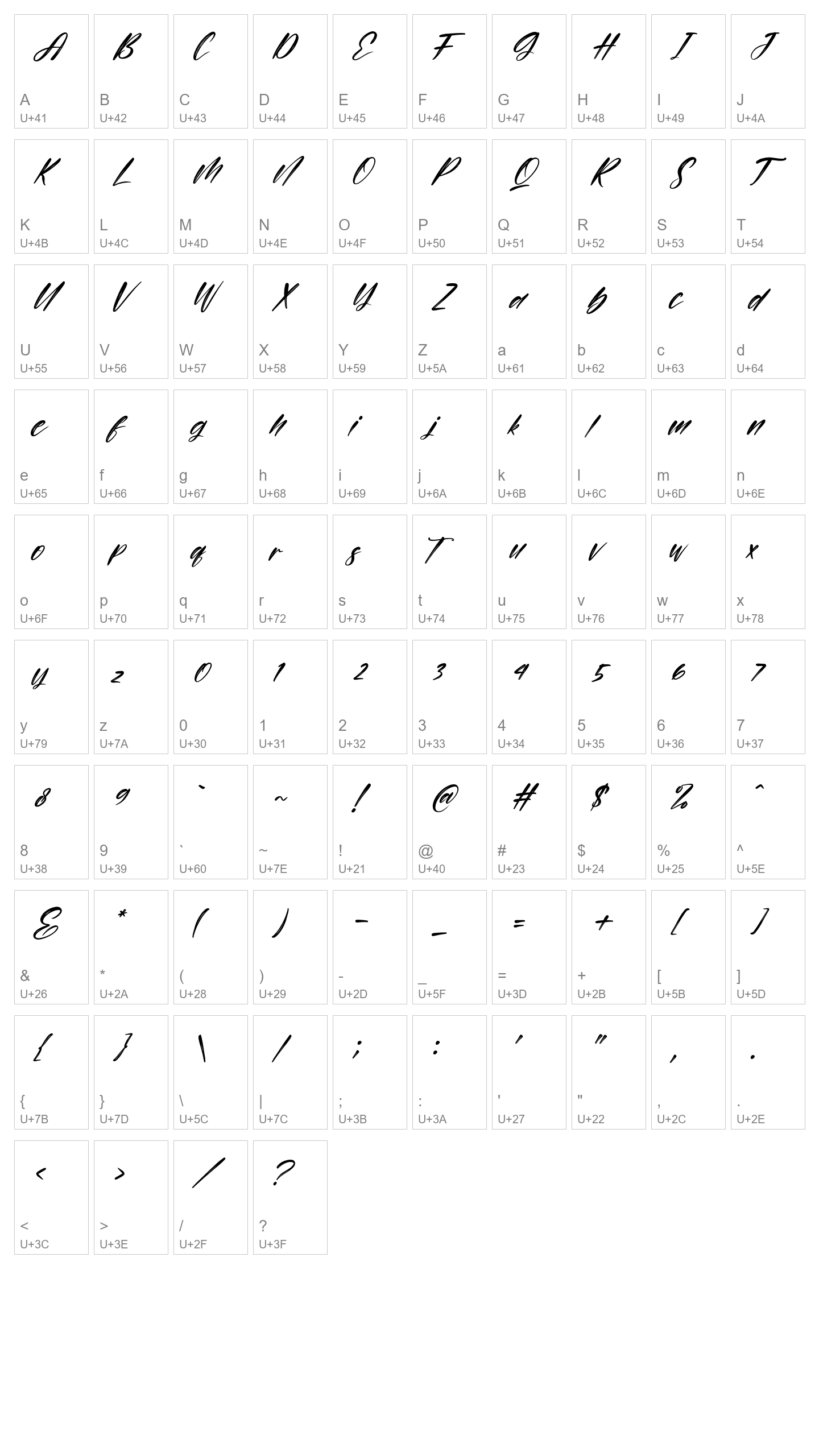 Character Map Image