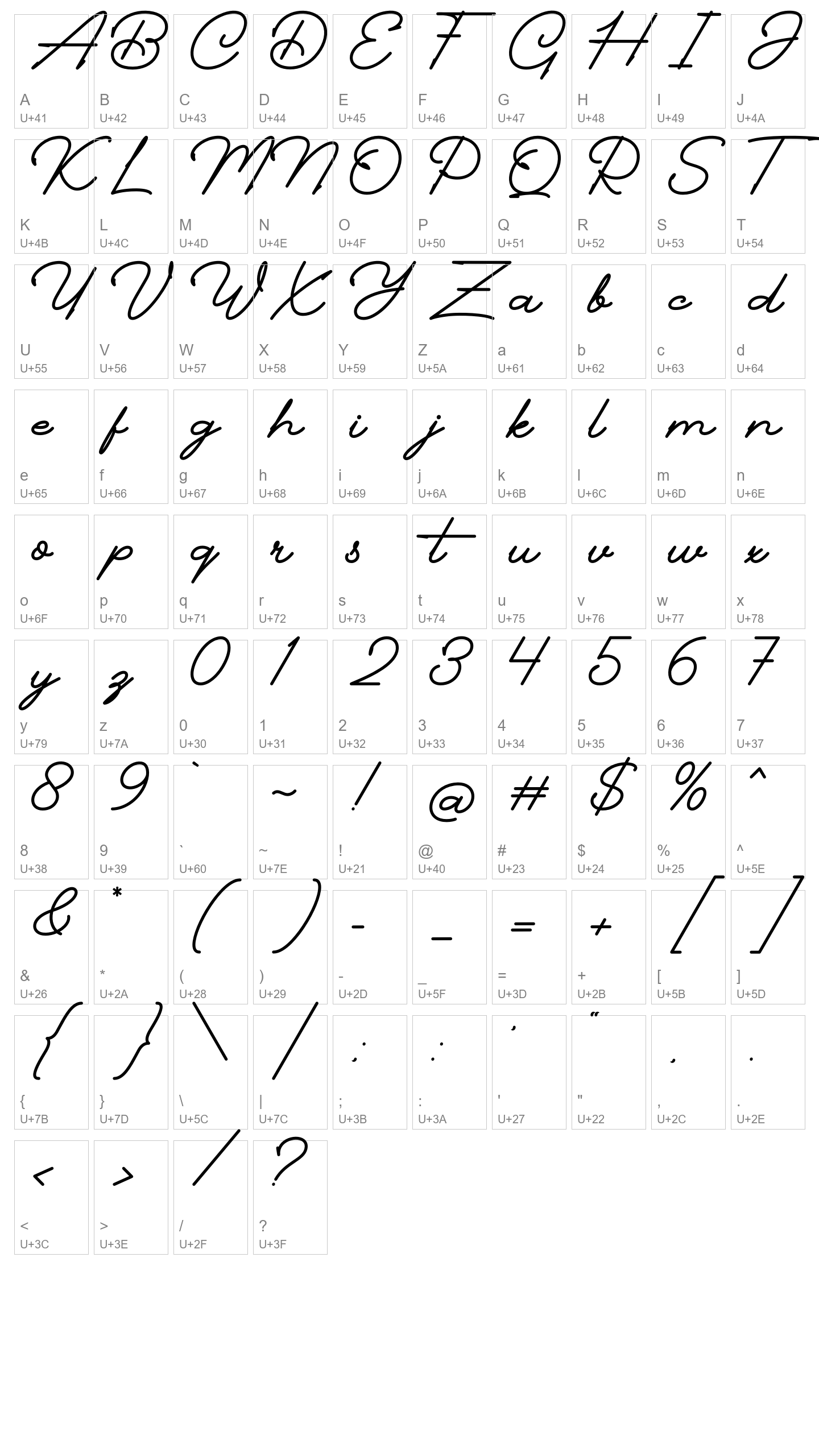 Character Map Image