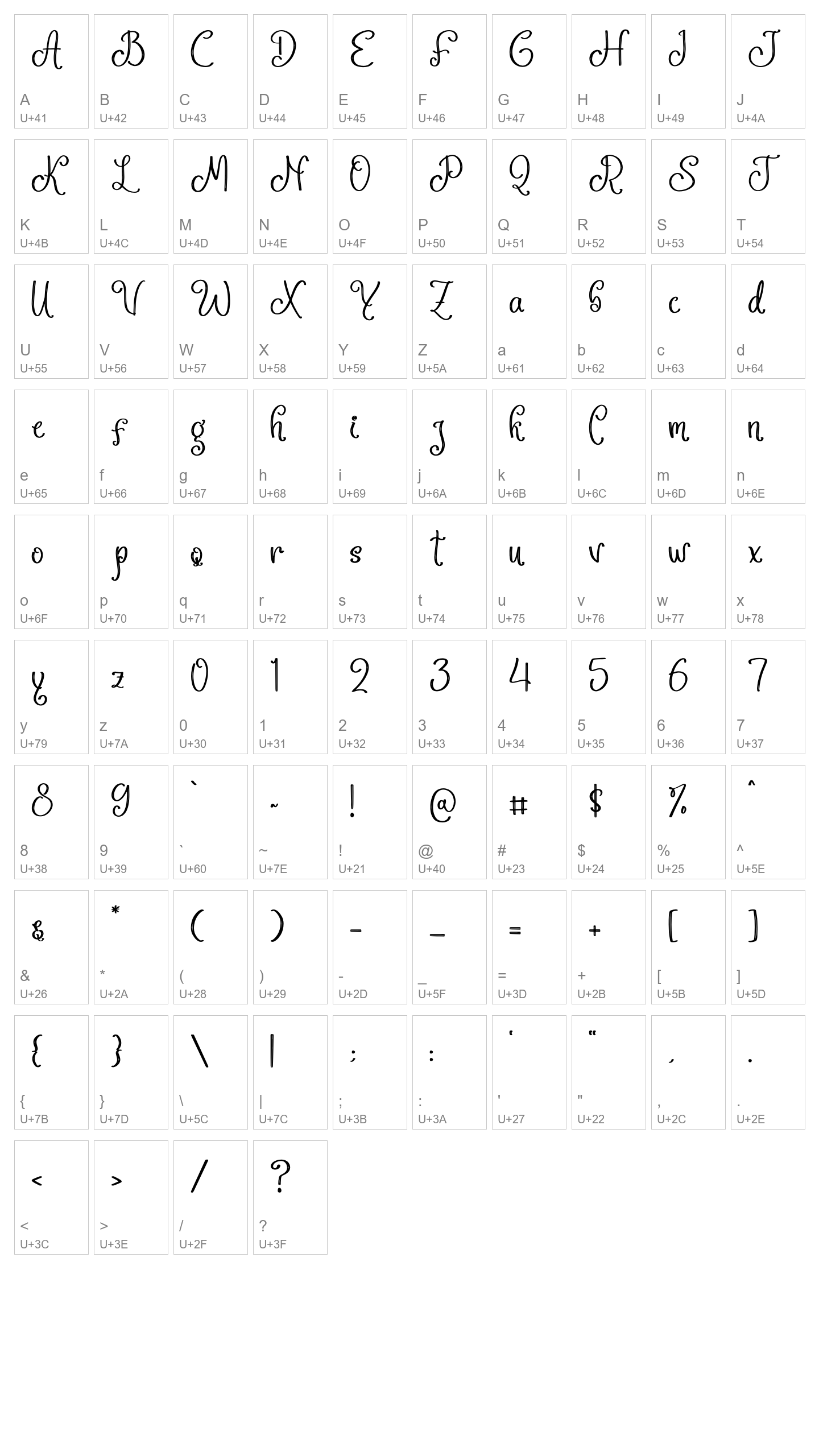 Character Map Image