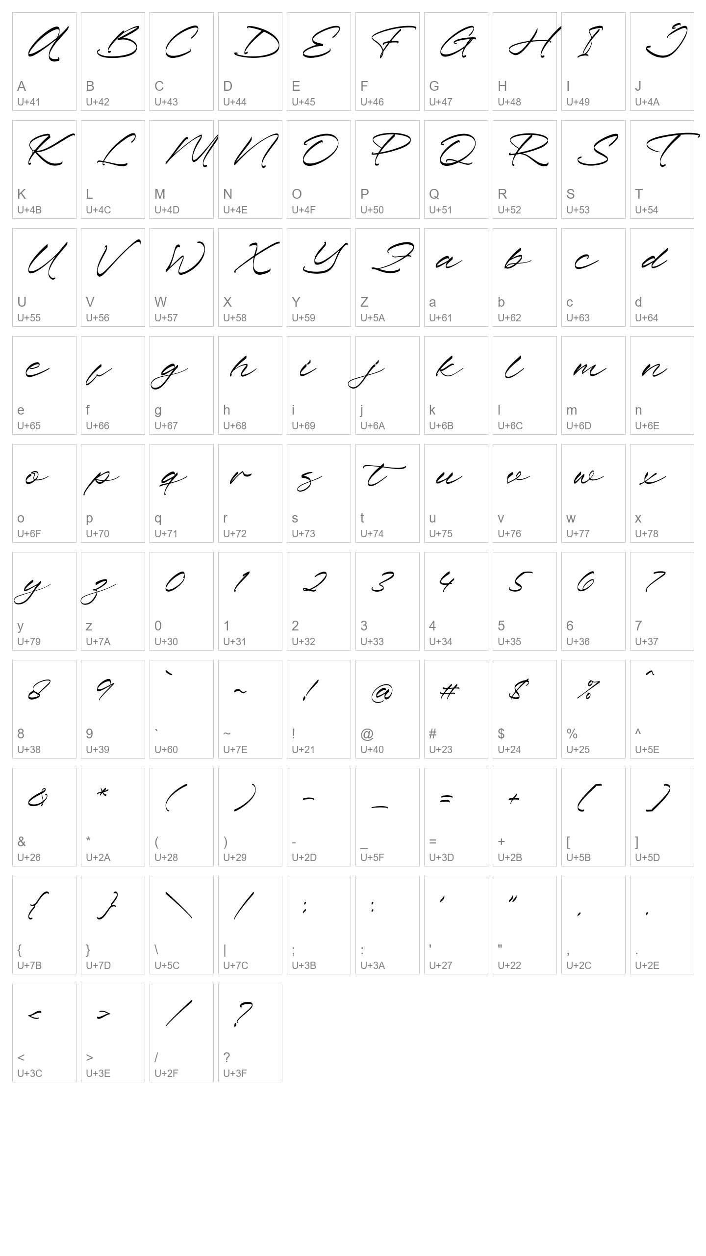 Character Map Image