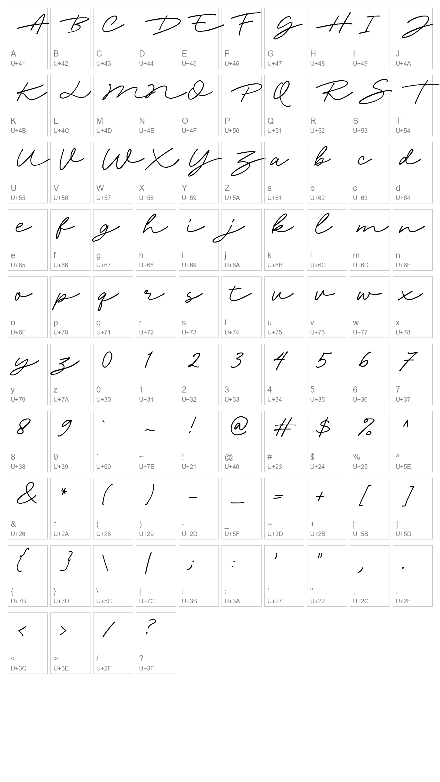 Character Map Image