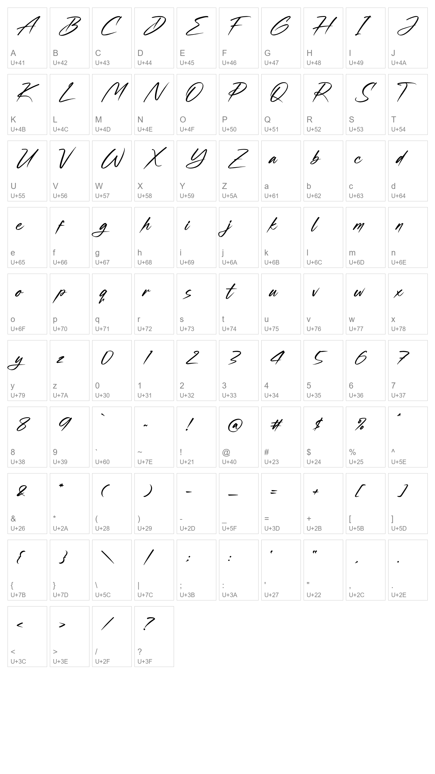 Character Map Image