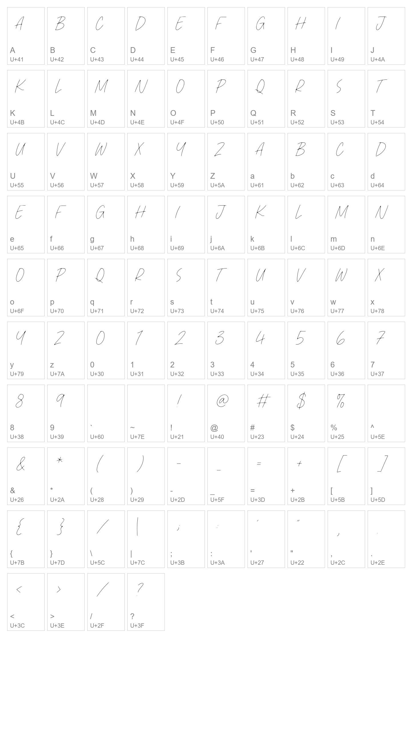 Character Map Image