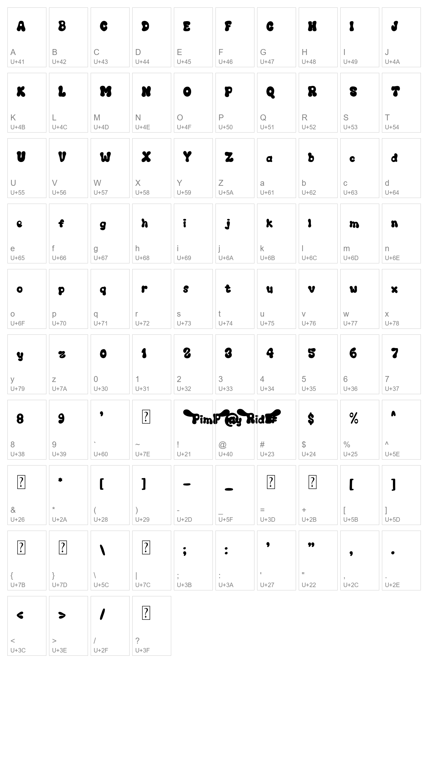 Character Map Image
