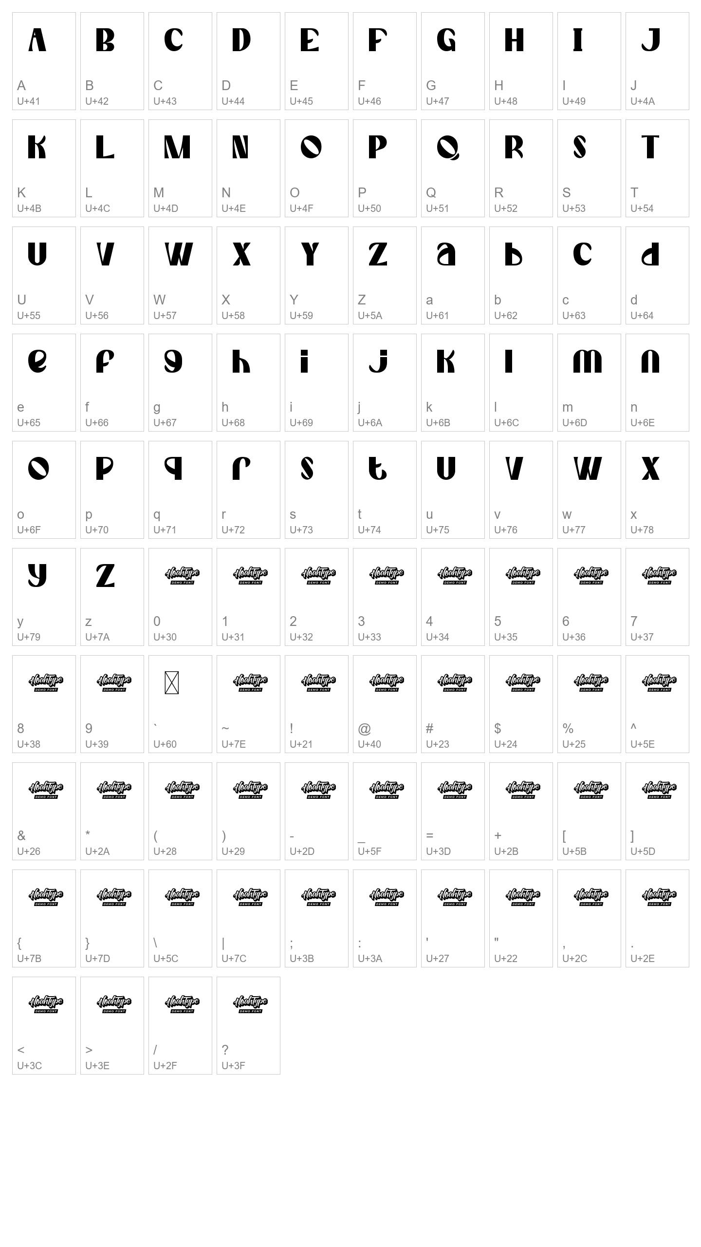 Character Map Image