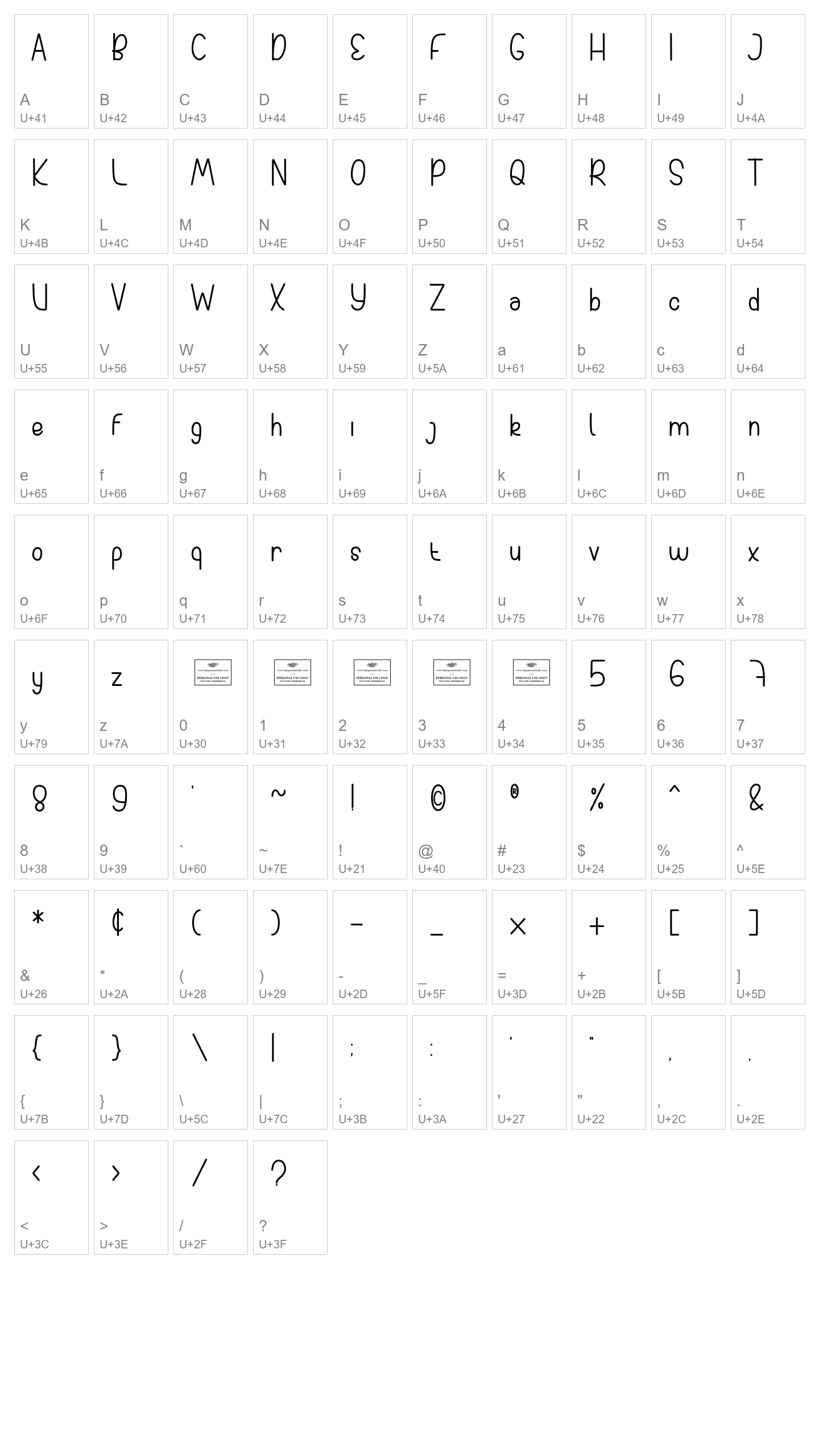 Character Map Image