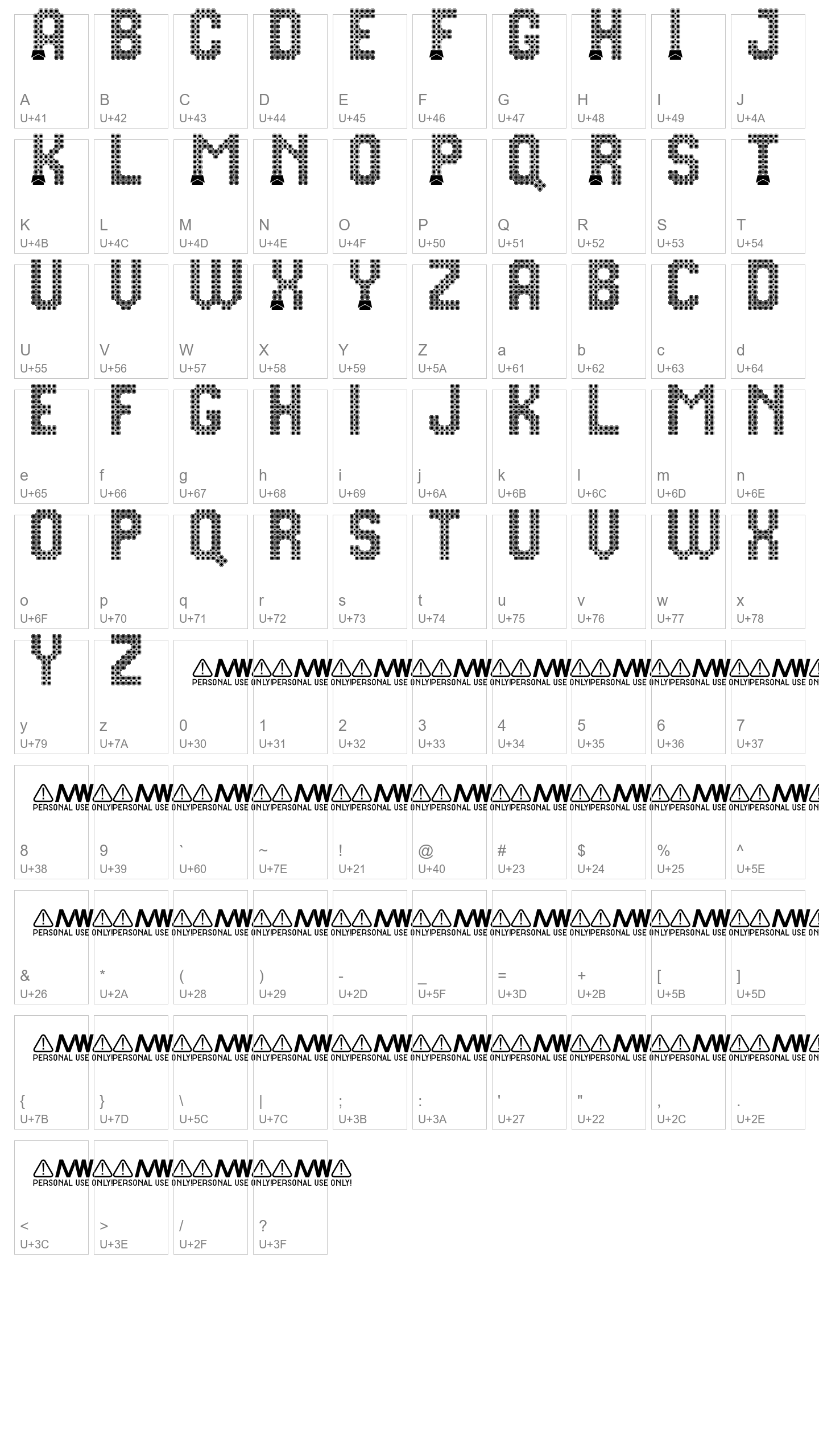 Character Map Image