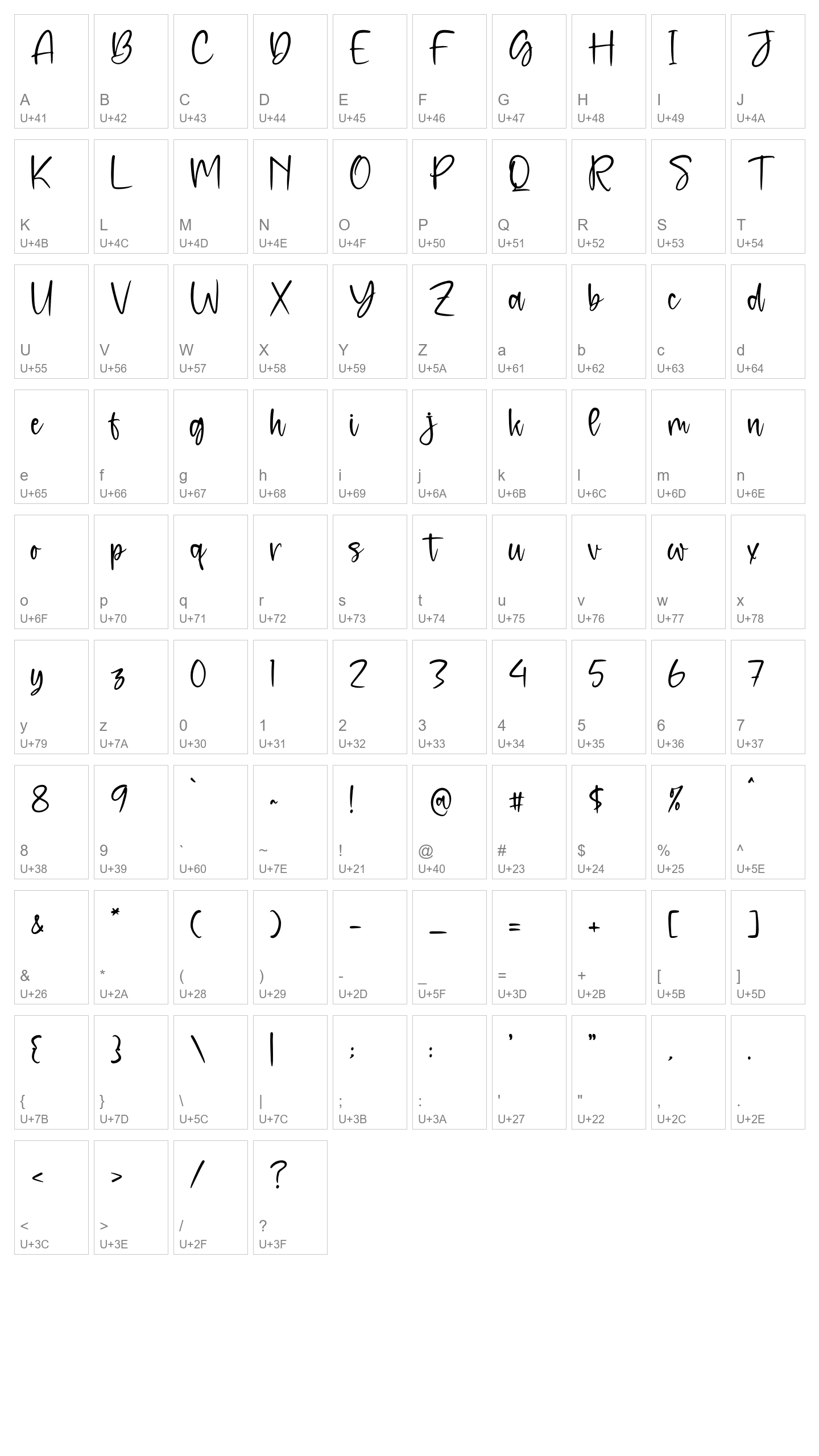Character Map Image