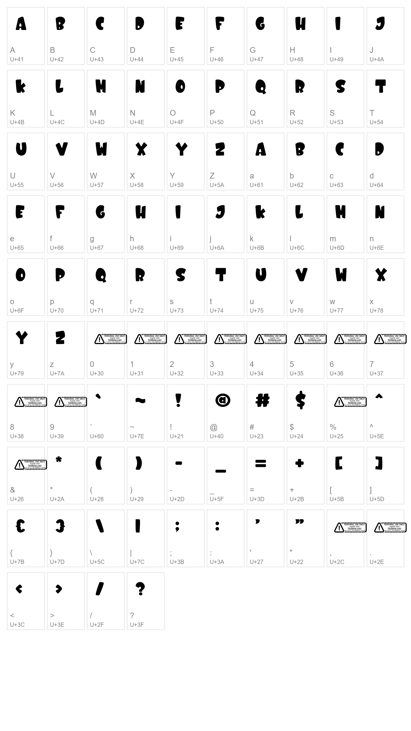Character Map Image