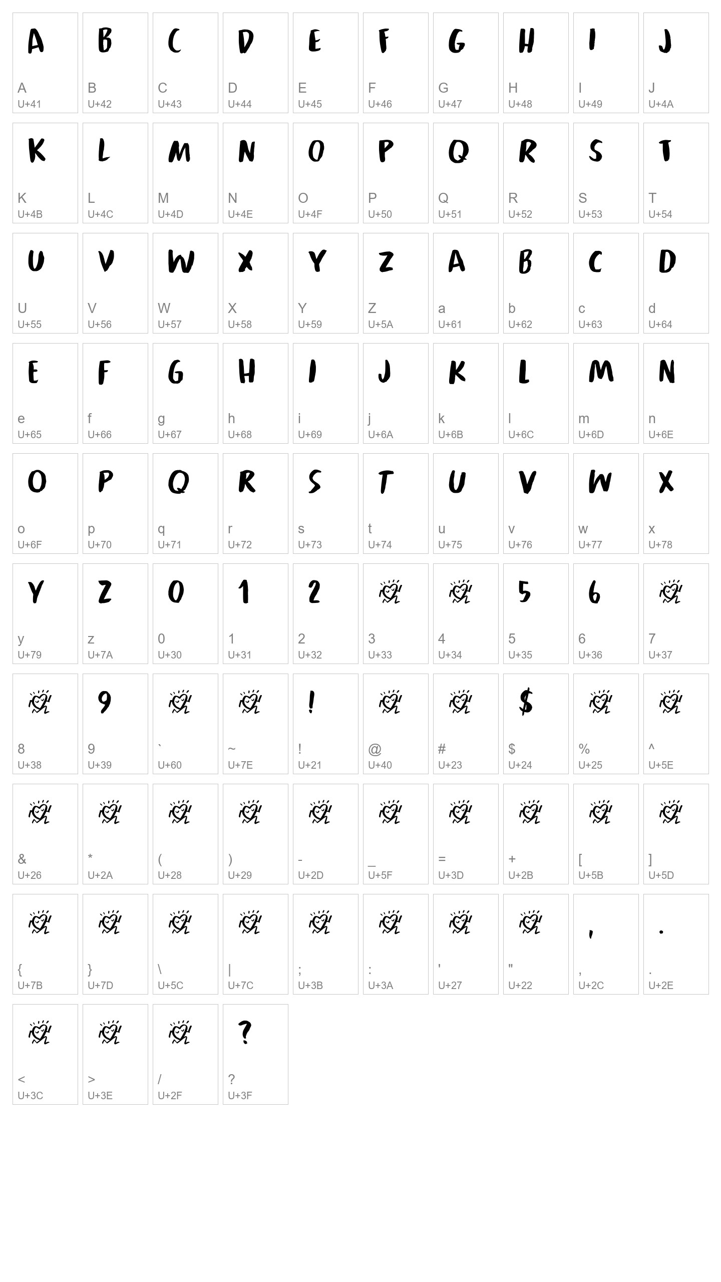 Character Map Image