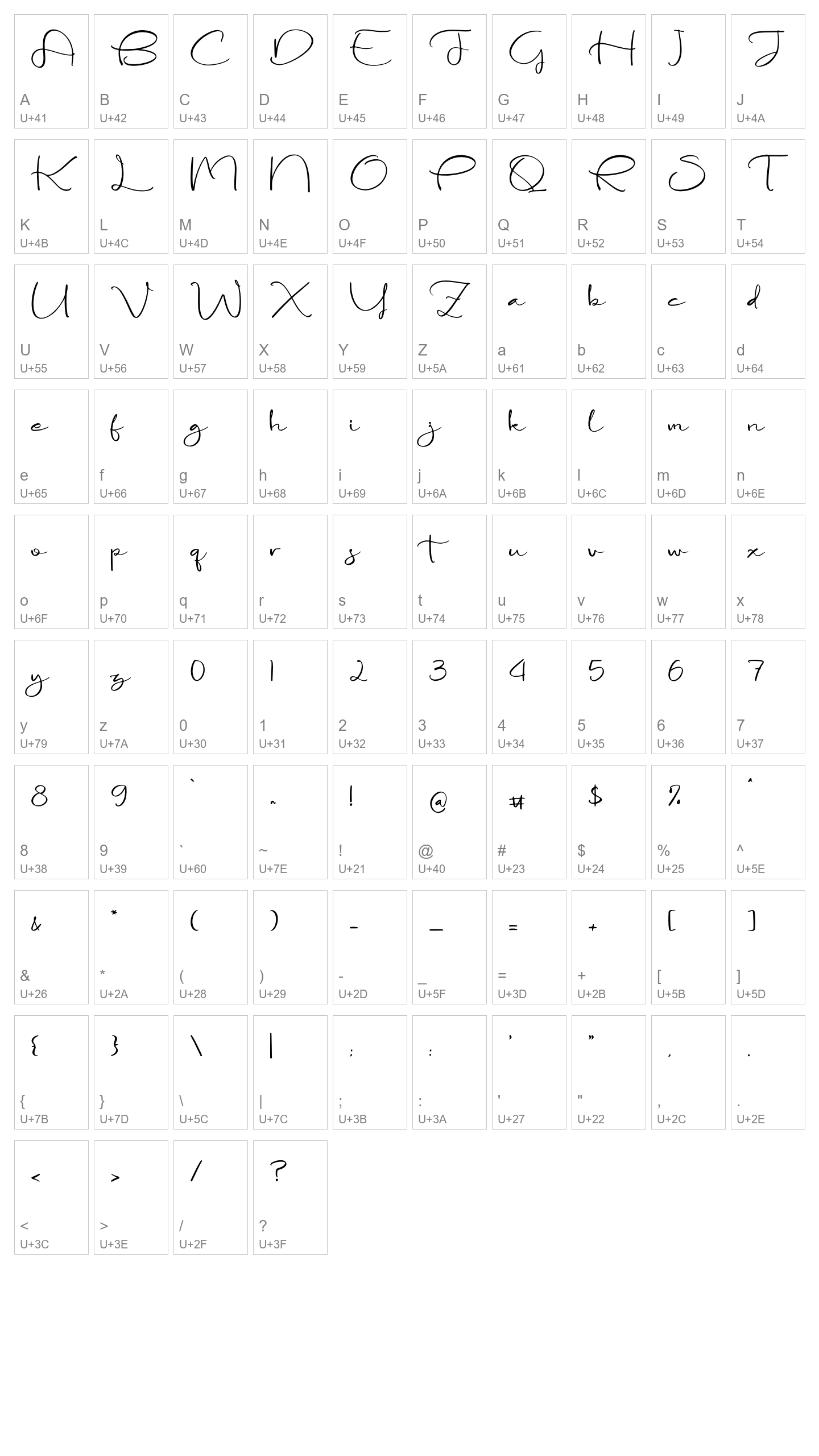 Character Map Image