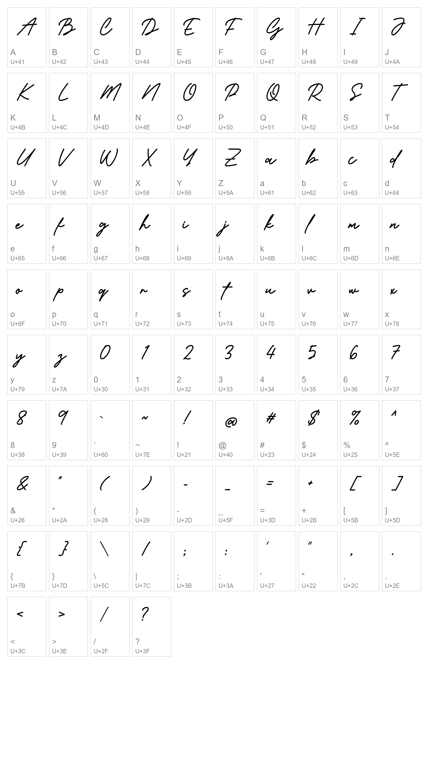 Character Map Image