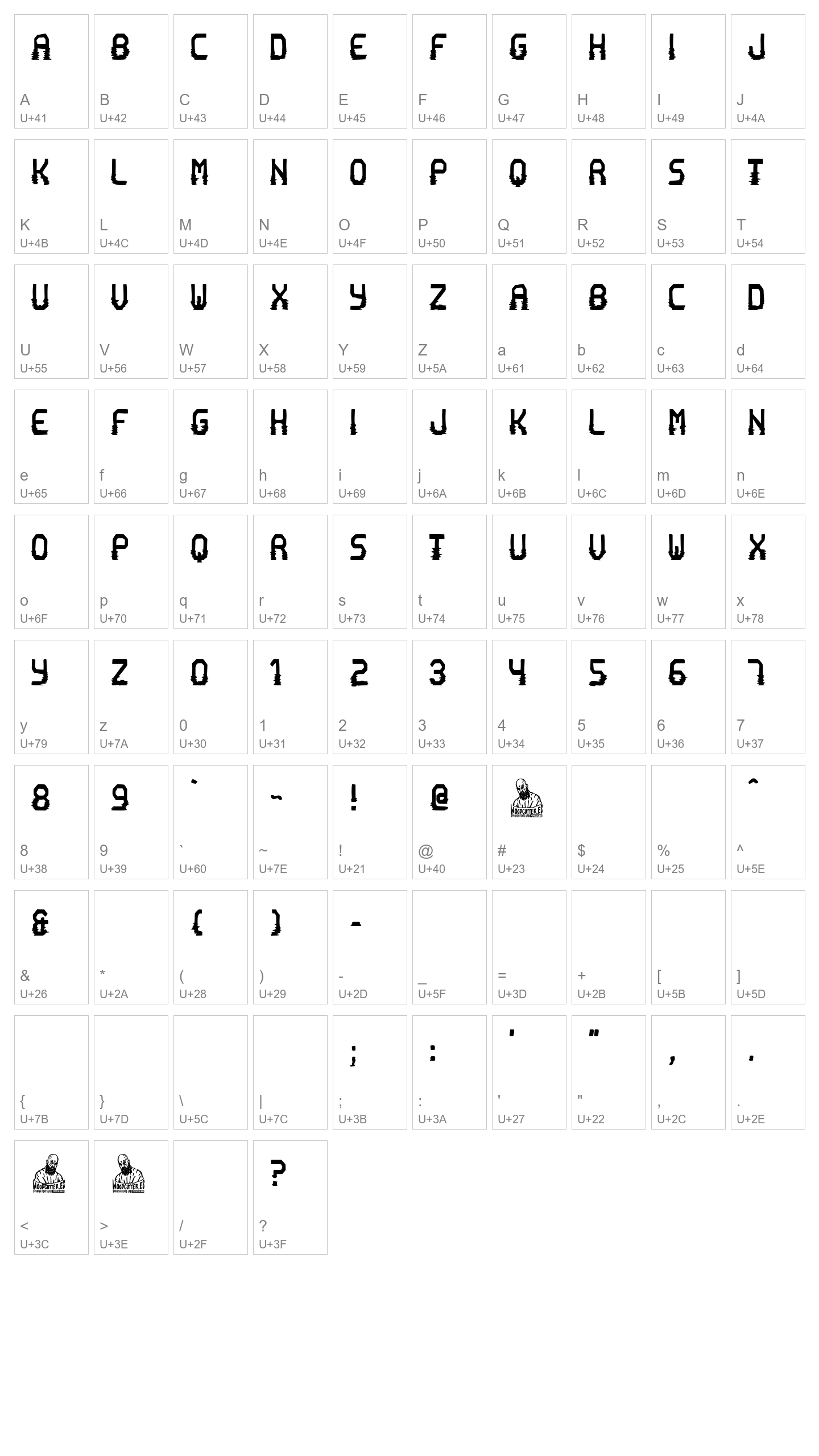 Character Map Image