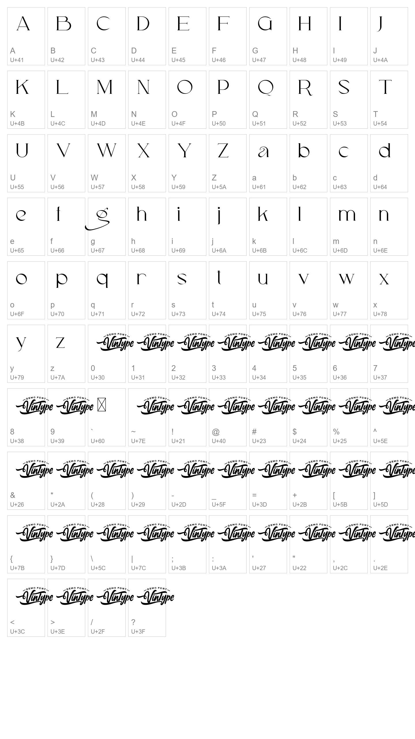 Character Map Image