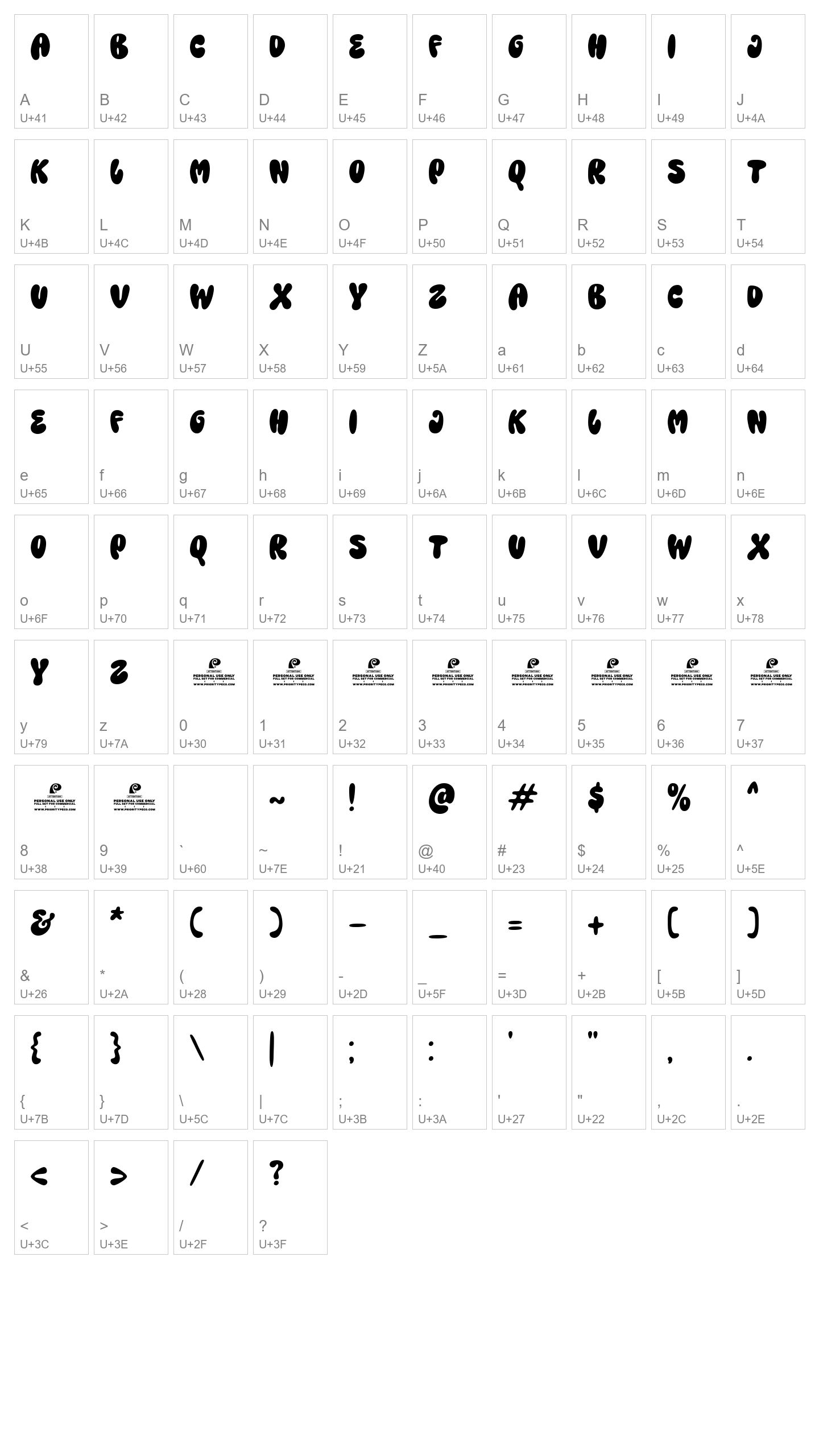 Character Map Image