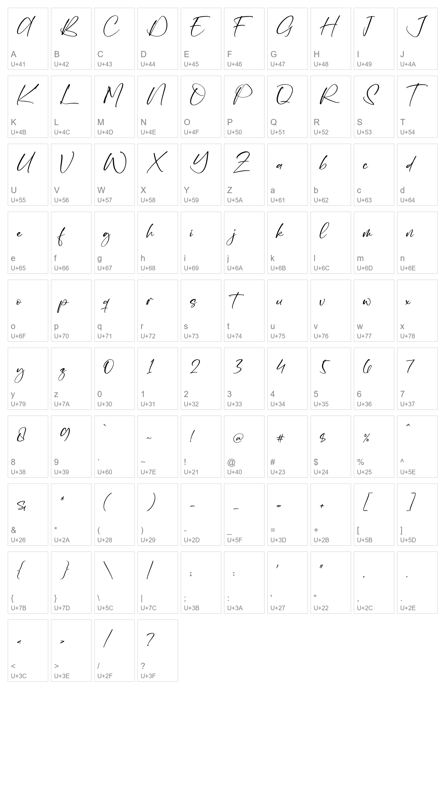 Character Map Image