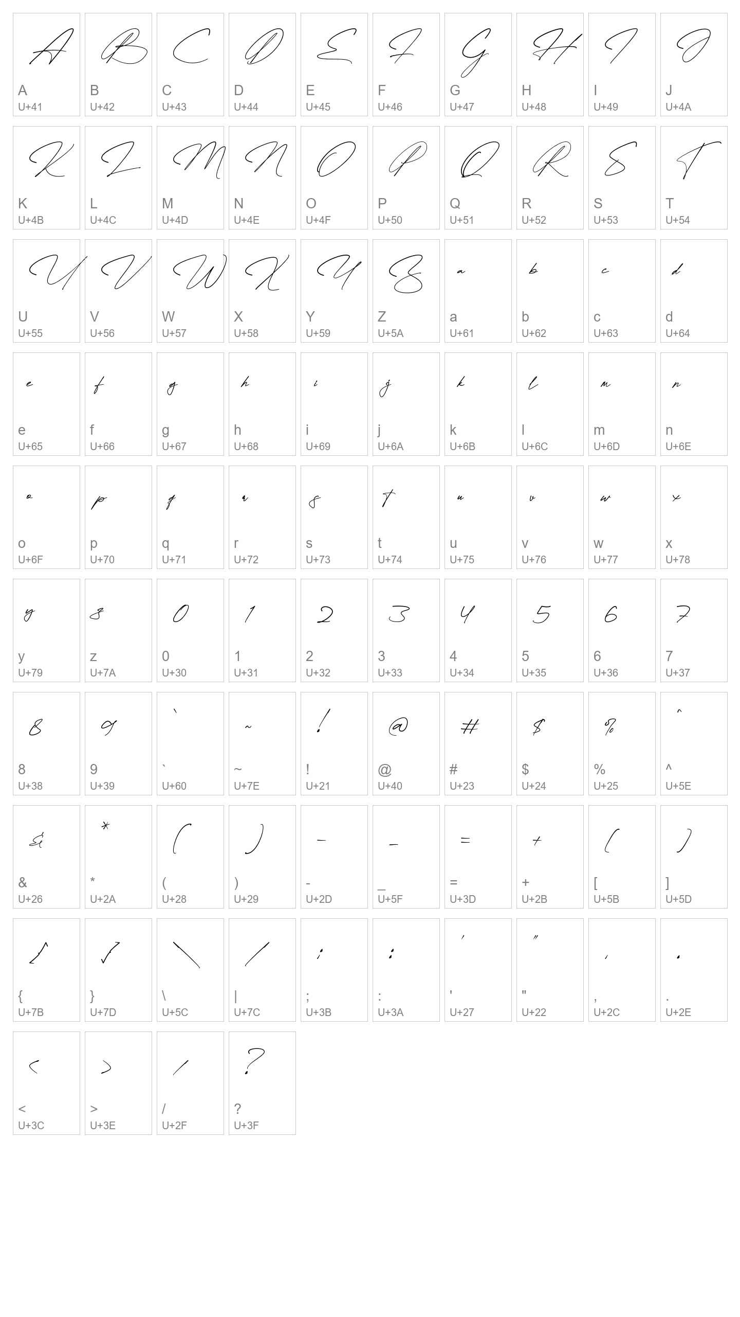 Character Map Image