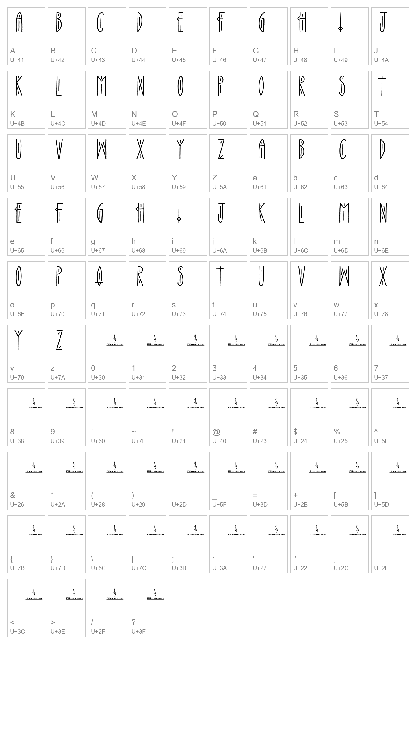 Character Map Image