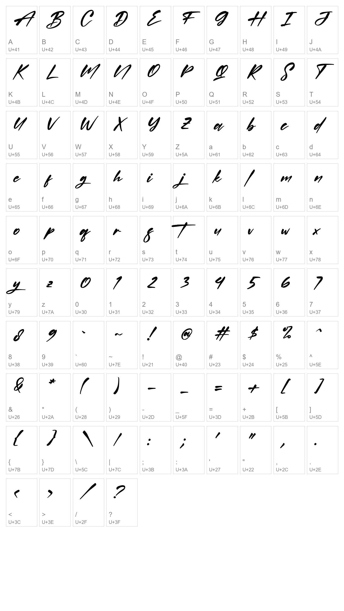 Character Map Image