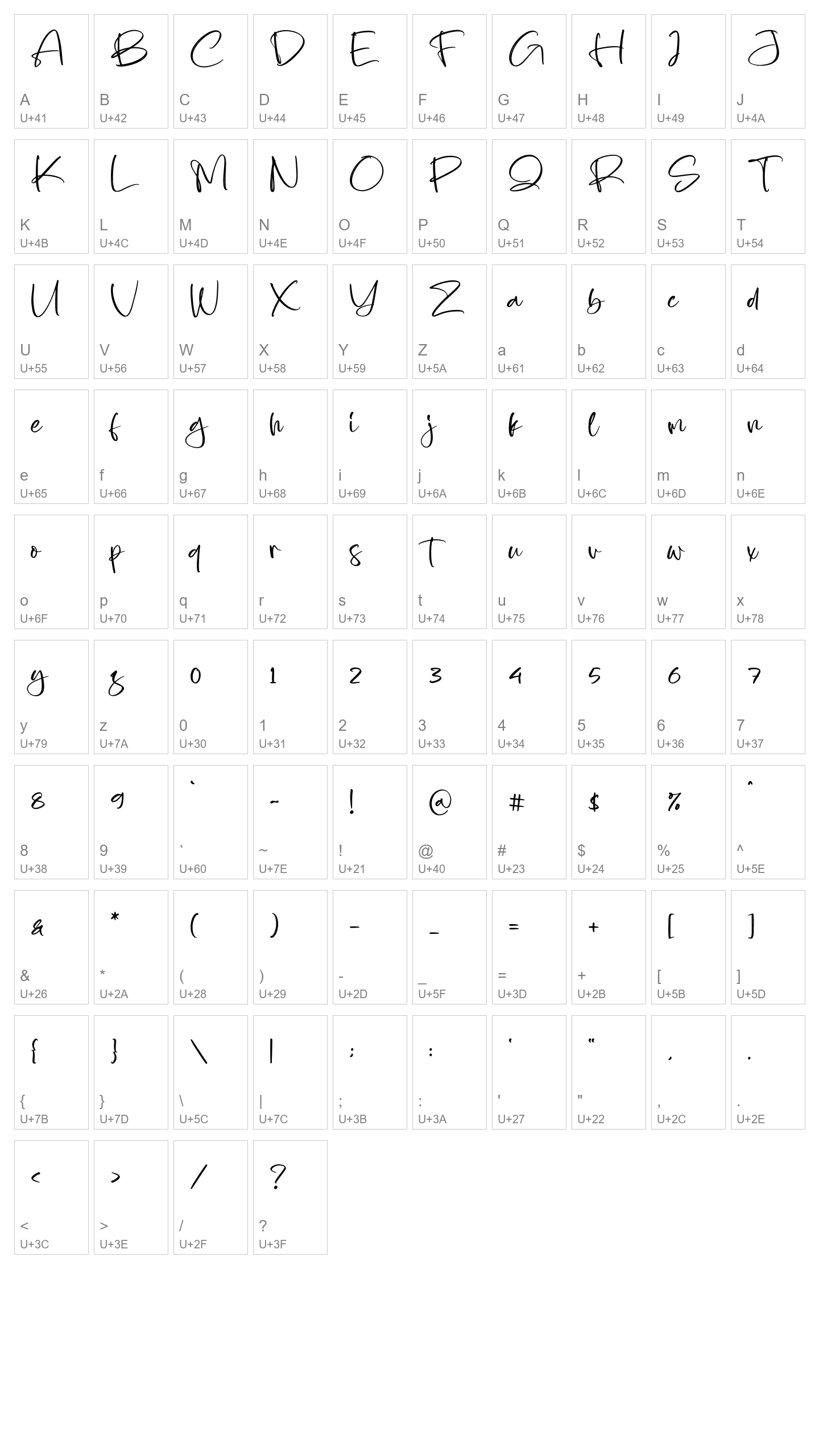 Character Map Image