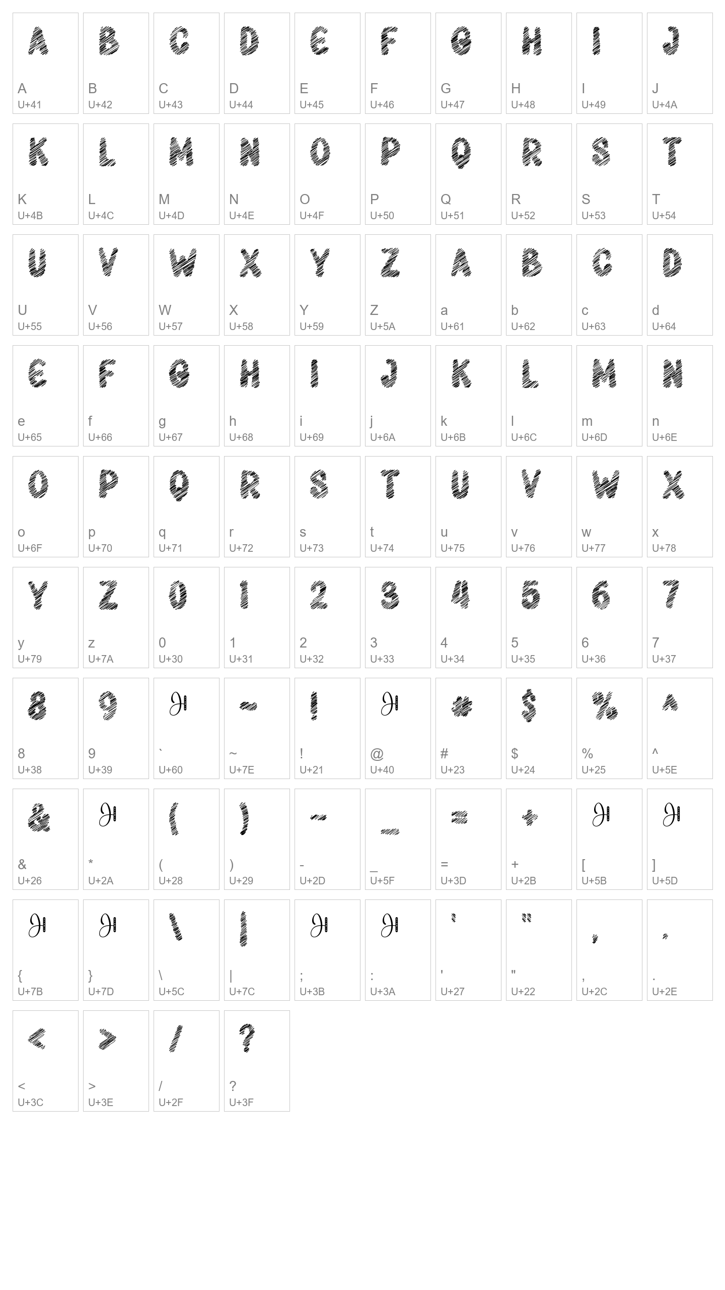 Character Map Image