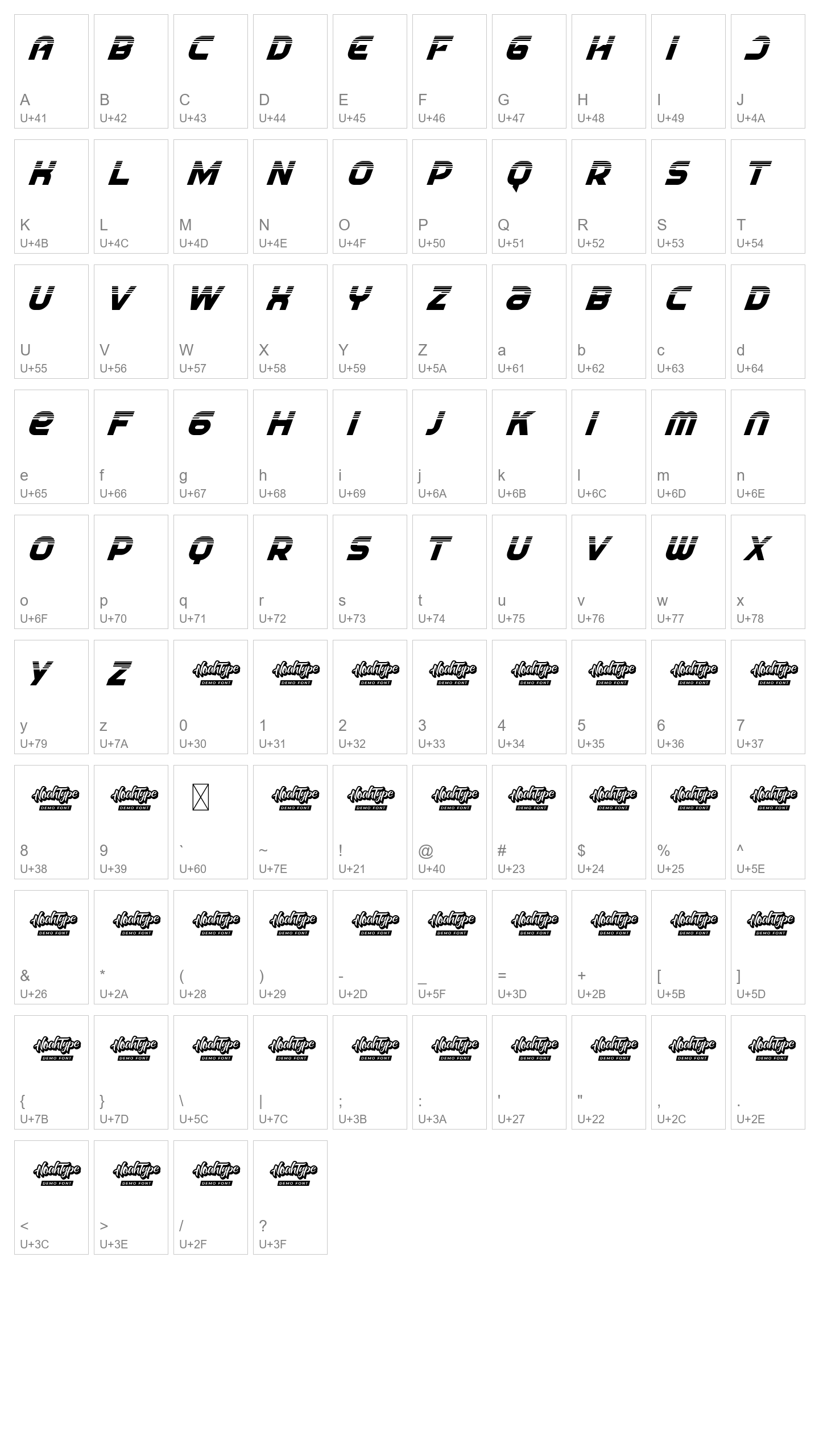 Character Map Image