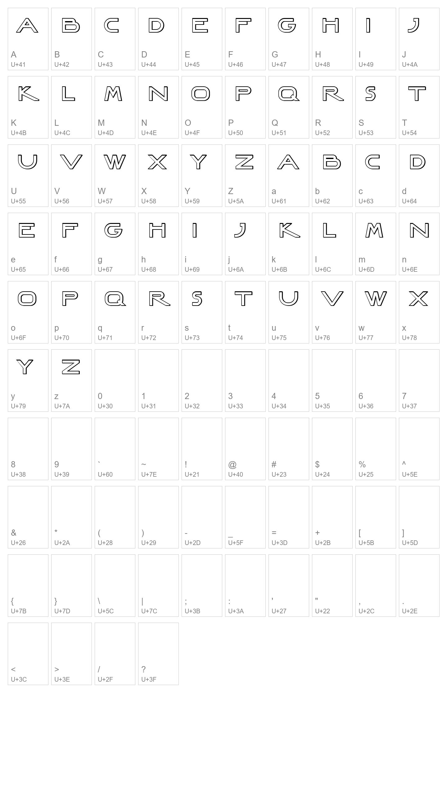 Character Map Image