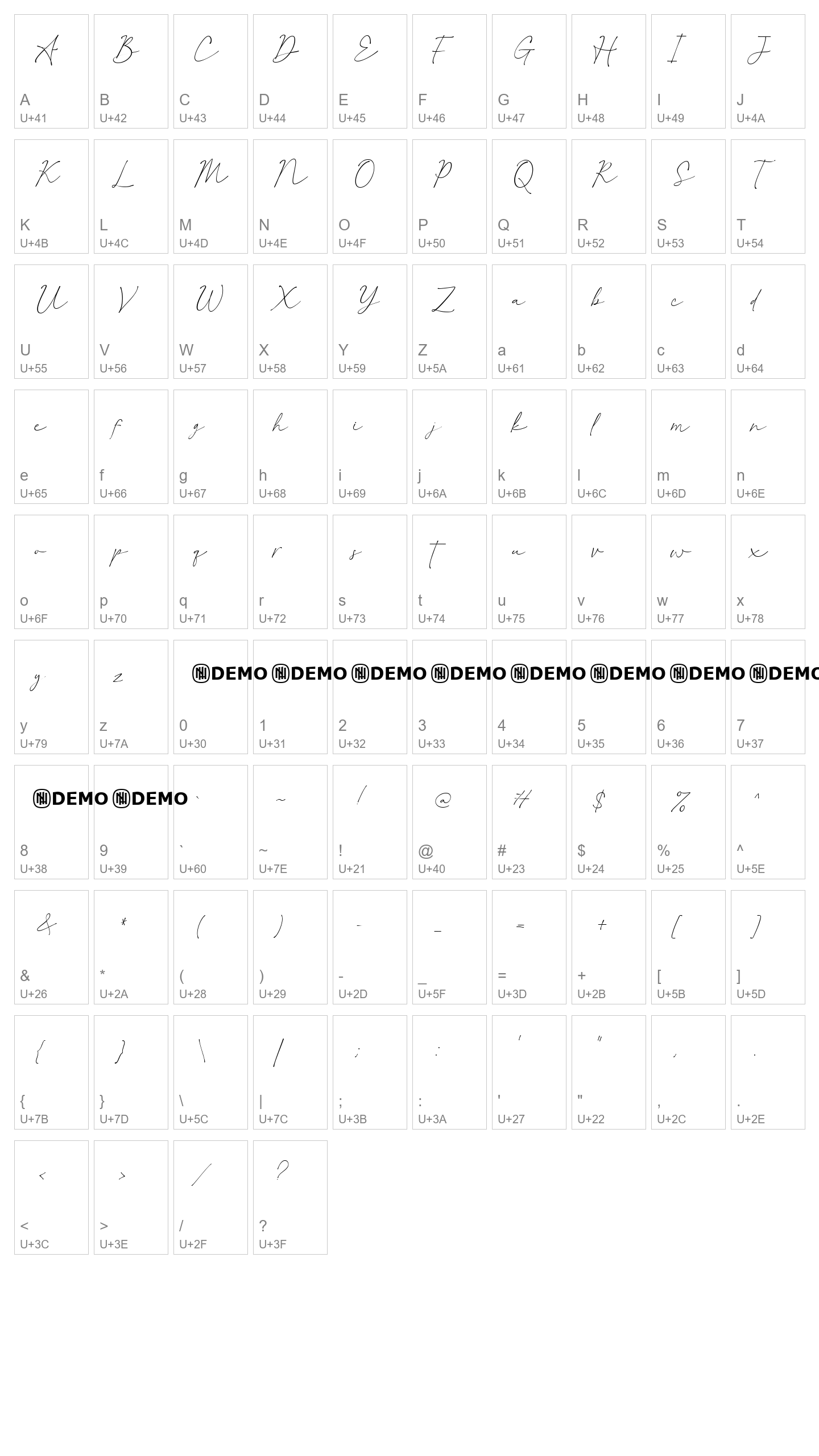 Character Map Image