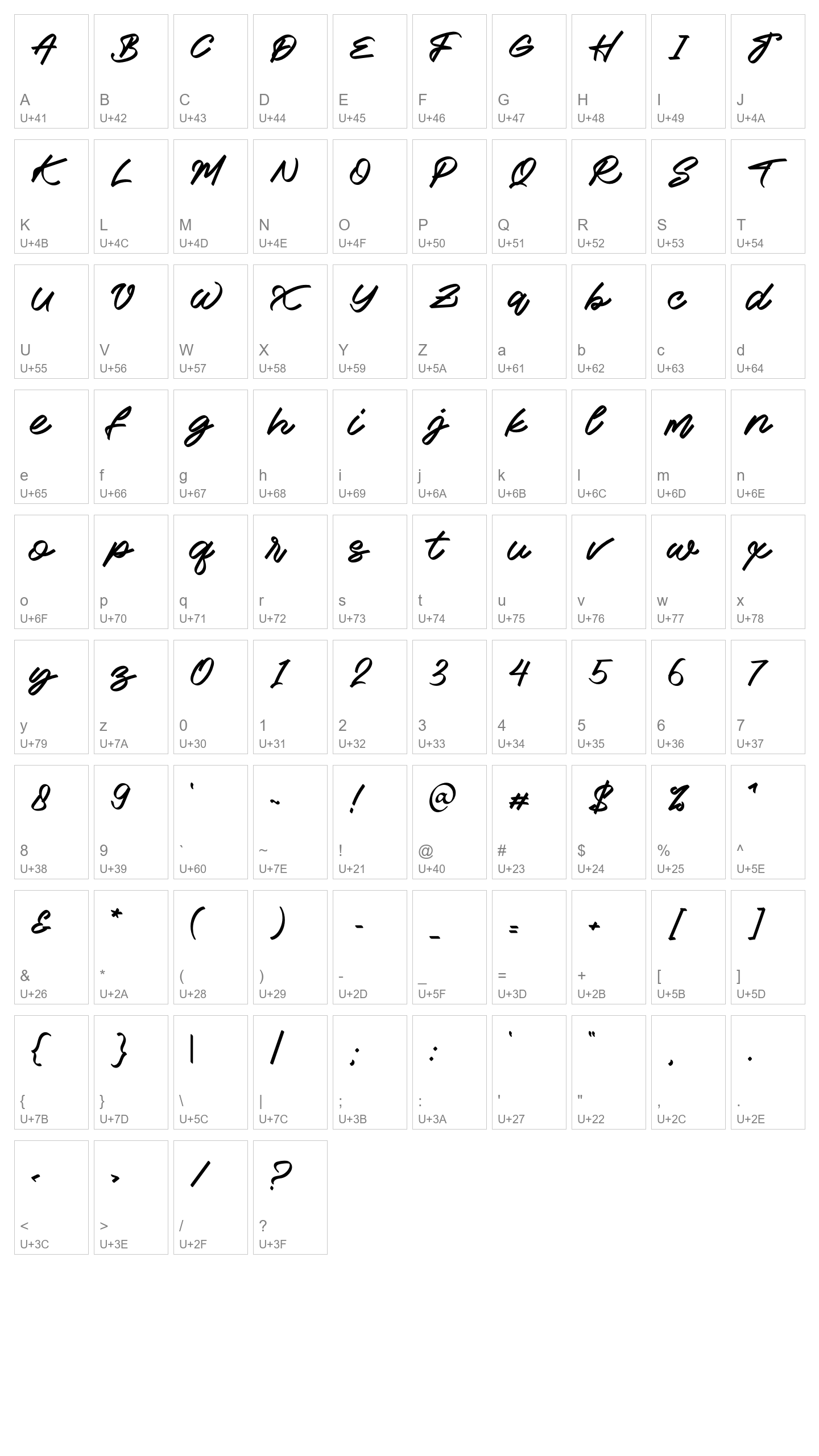 Character Map Image
